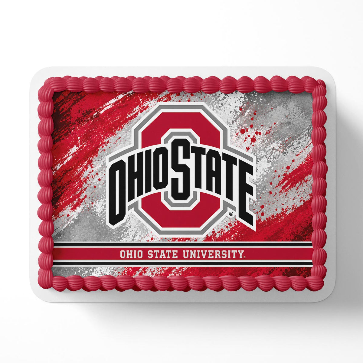 The Ohio State Edible Cake Topper | Birthday Cake Decoration | Photo Cake Image | Custom Edible Cake Topper