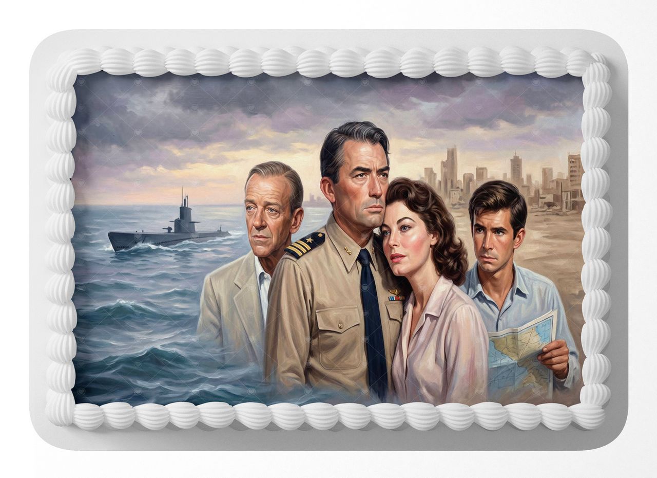 On the Beach Classic Film edible cake topper