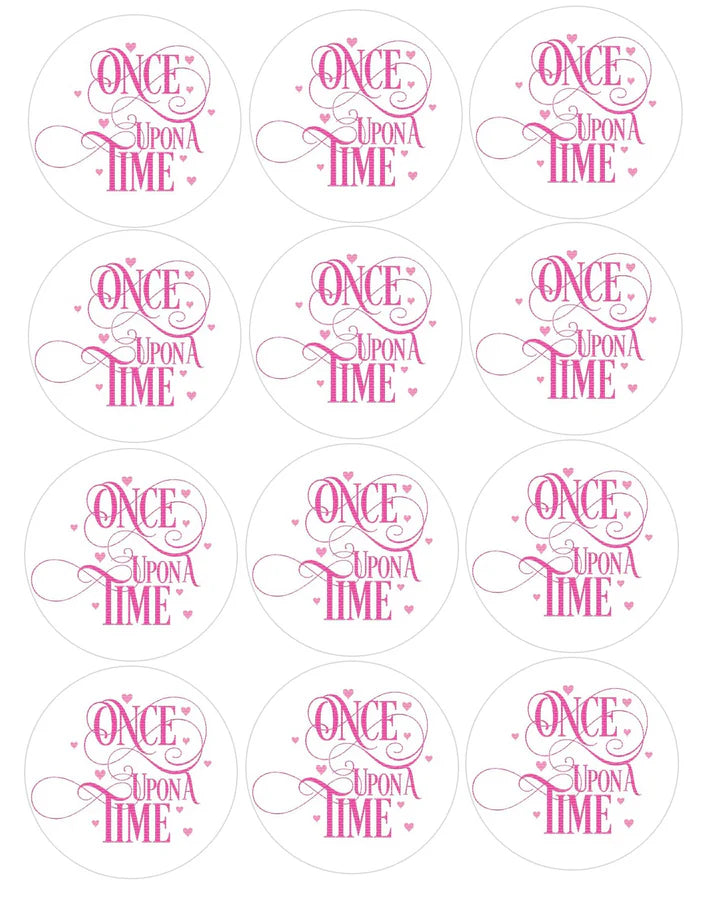 Once Upon a Time Edible Cupcake Toppers Icing Sheet or Wafer Paper