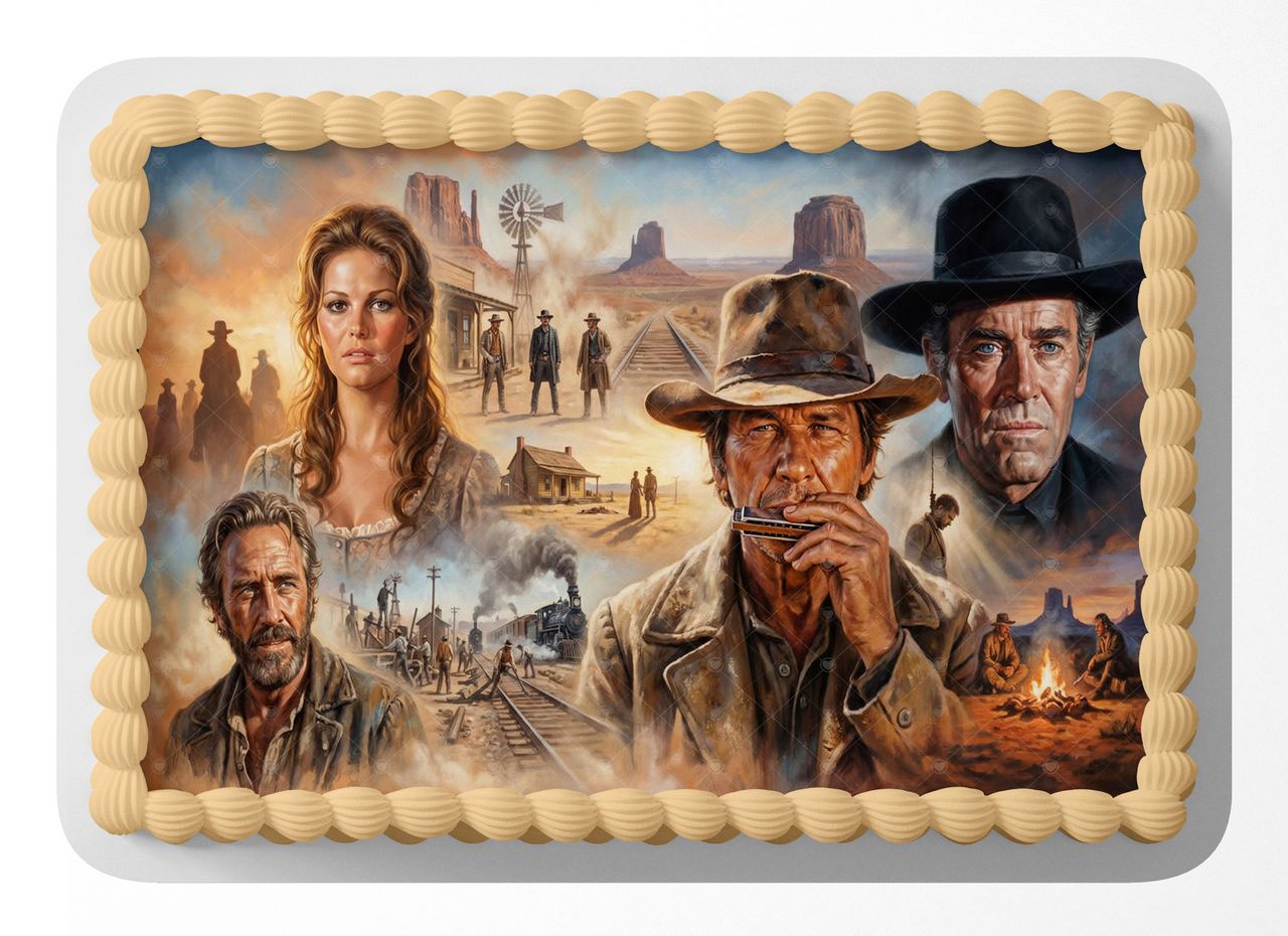 Once Upon a Time in the West Classic Film edible cake topper