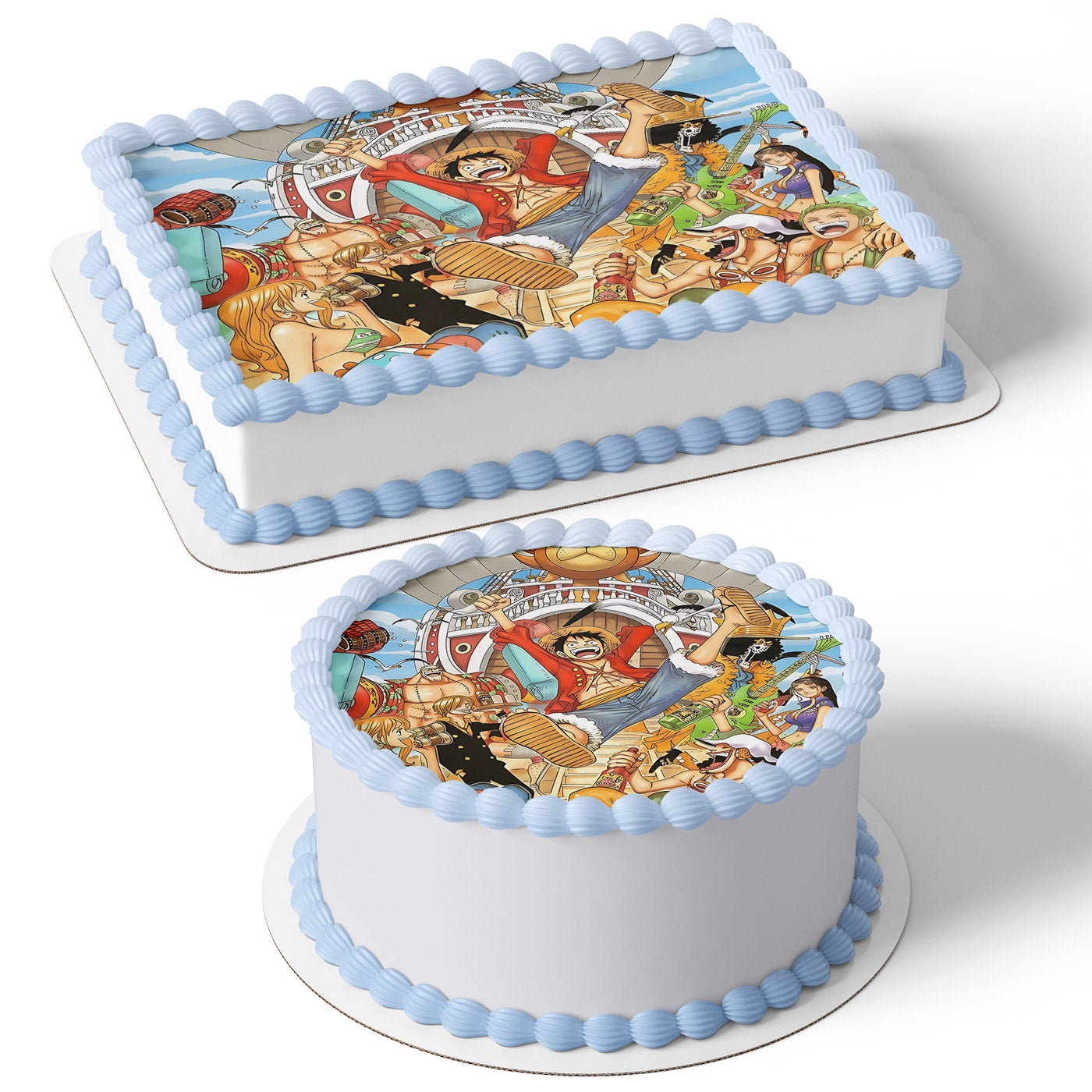 One Piece Team Edible Cake Topper Icing Sheet | Custom Birthday Cake Decoration