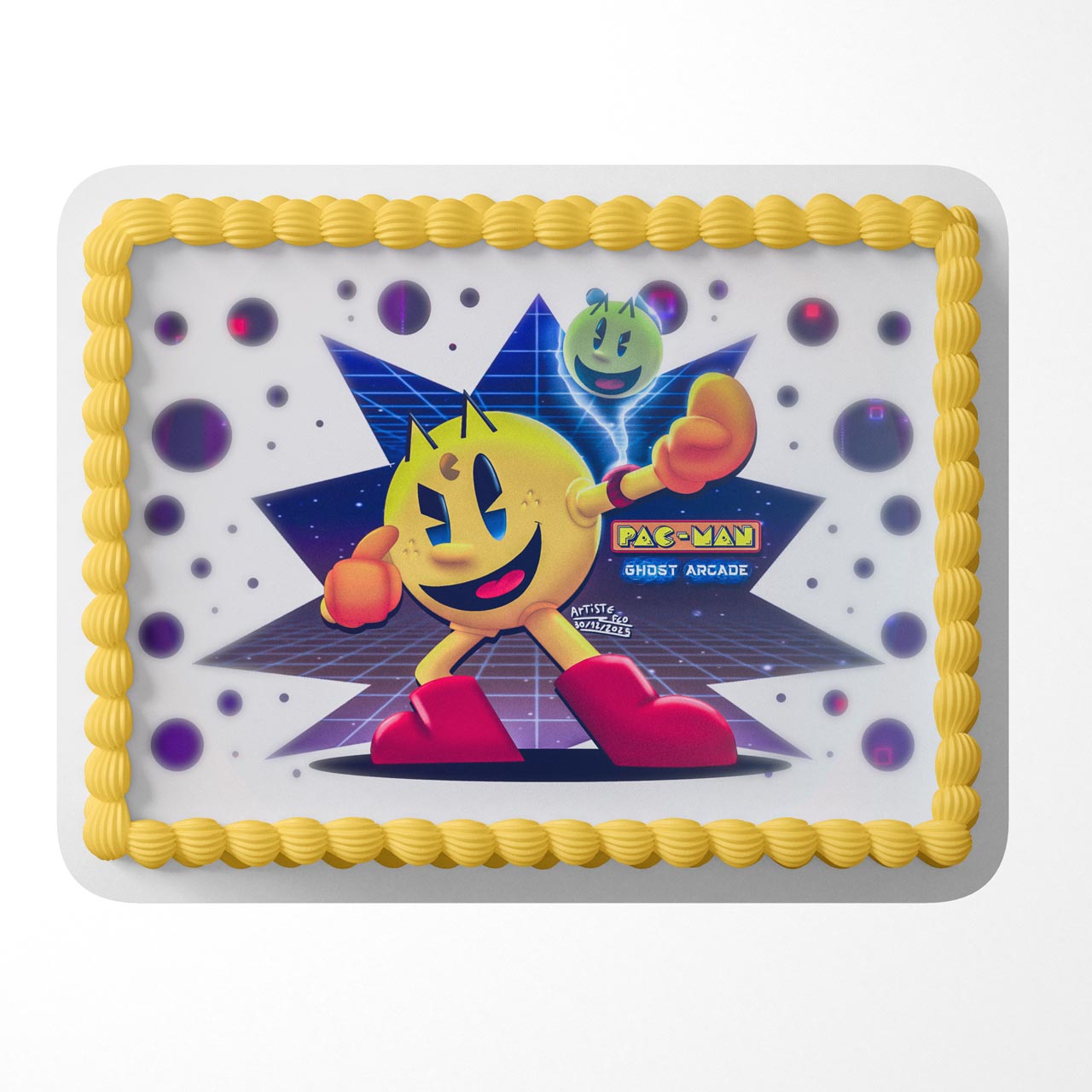 Pac Man GAG Edible Cake Topper