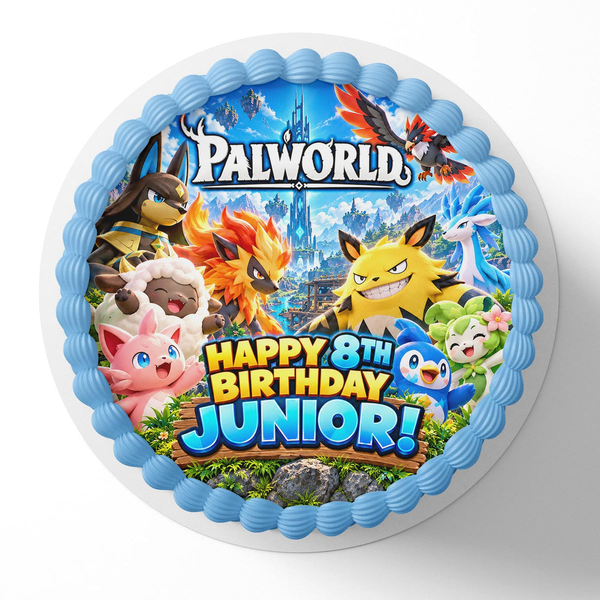 Palworld Gamers Edible Cake Topper | Birthday Cake Decoration | Photo Cake Image | Custom Edible Cake Topper