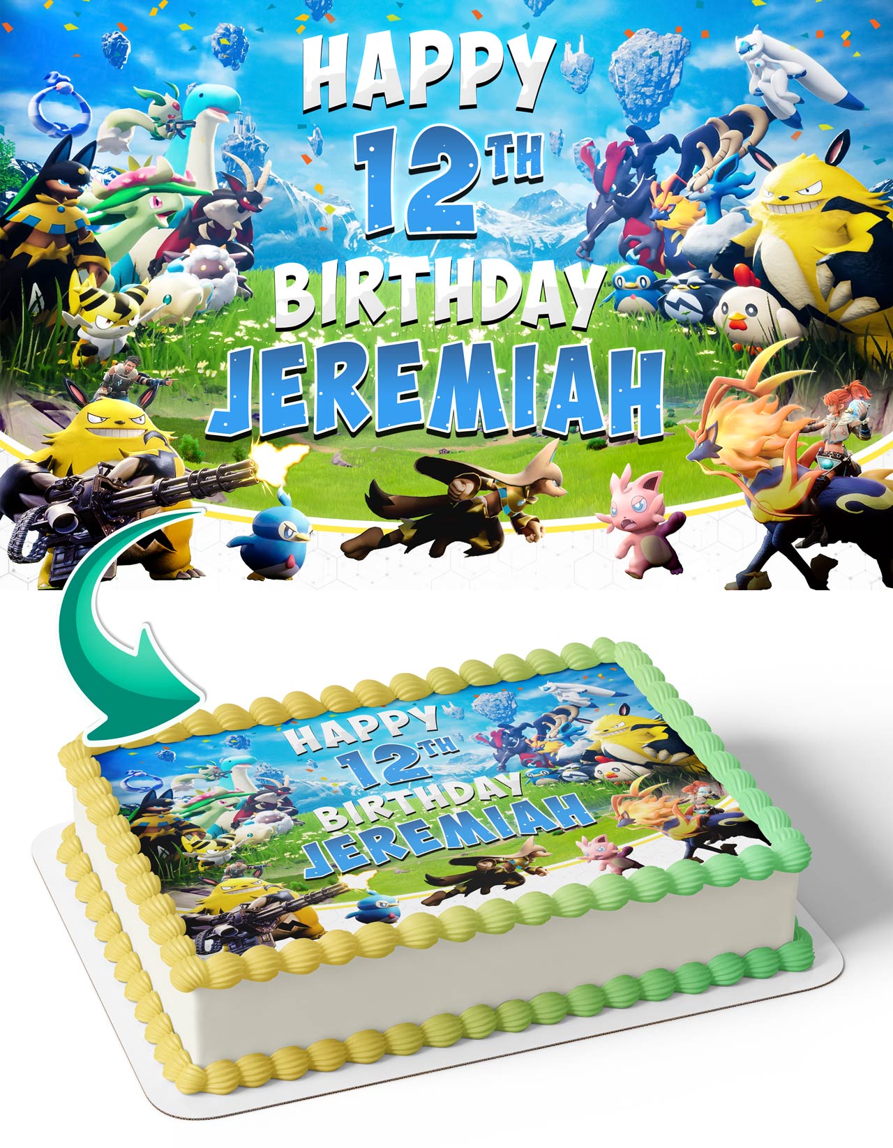 Palworld Game S1 Edible Cake Topper