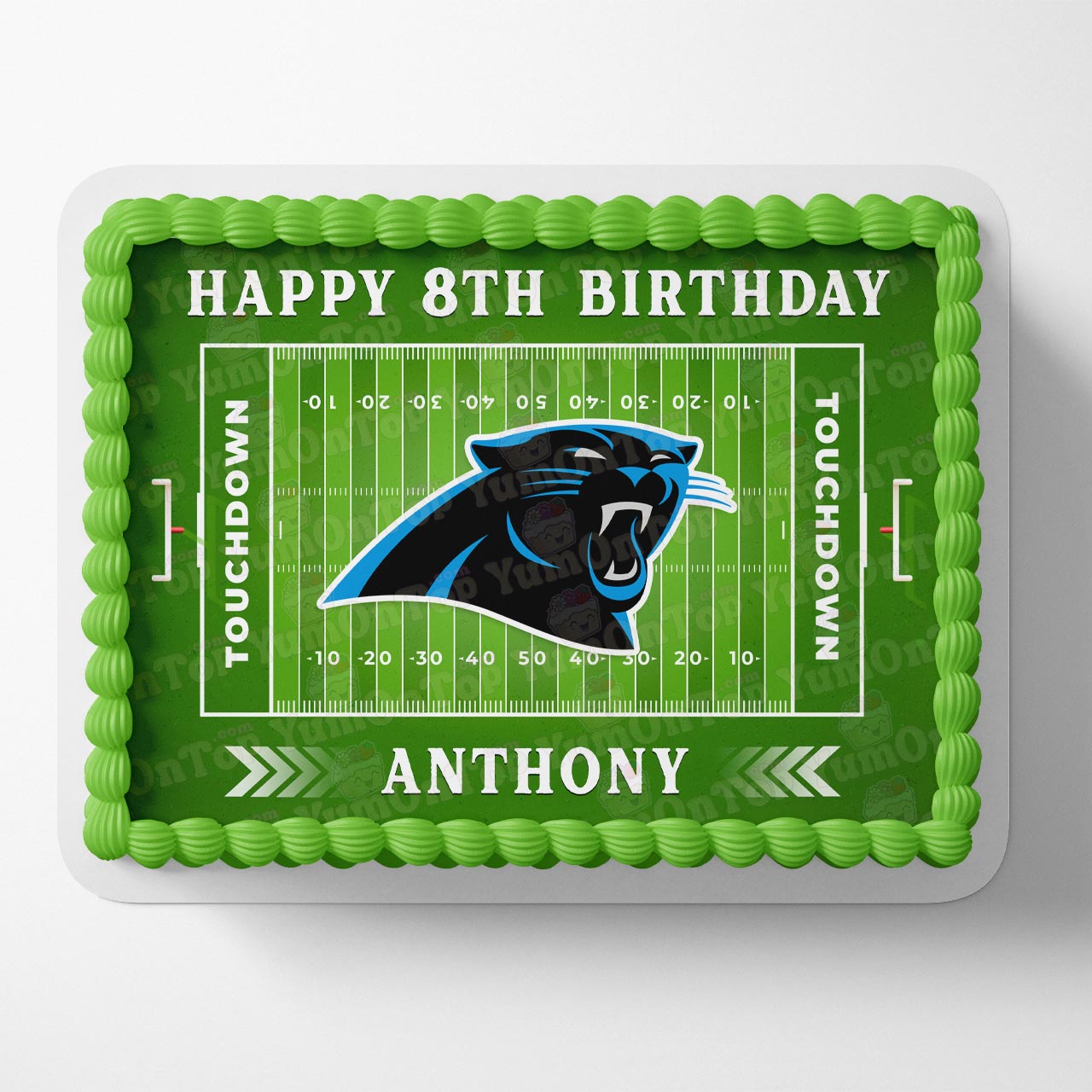 Panthers Football American Fans Edible Cake Topper