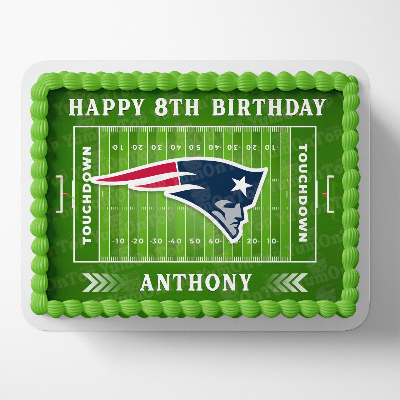 Patriots Football American Fans Edible Cake Topper