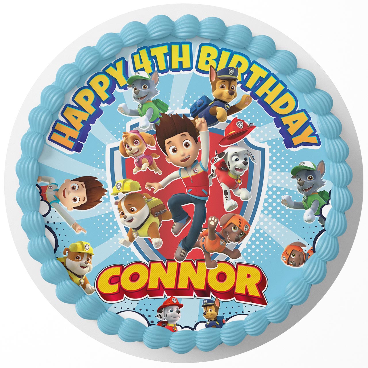 Paw Patrol New Round – Icing Sheet Birthday - Personalized Edible Cake Topper | Custom Icing Sheet | Birthday Cake Decoration | Photo Cake Image