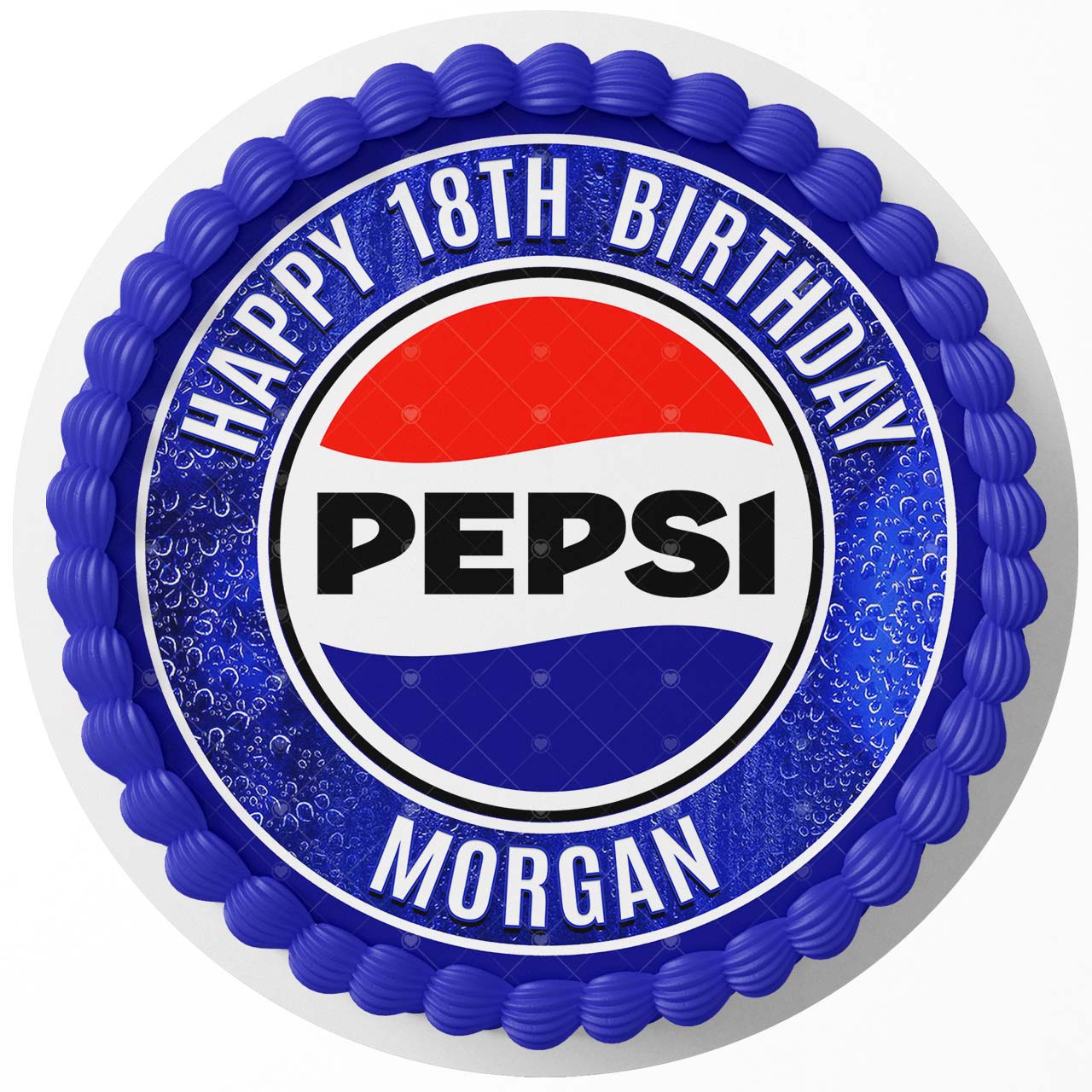 Pepsi Cola Round – Icing Sheet Birthday - Personalized Edible Cake Topper | Custom Icing Sheet | Birthday Cake Decoration | Photo Cake Image
