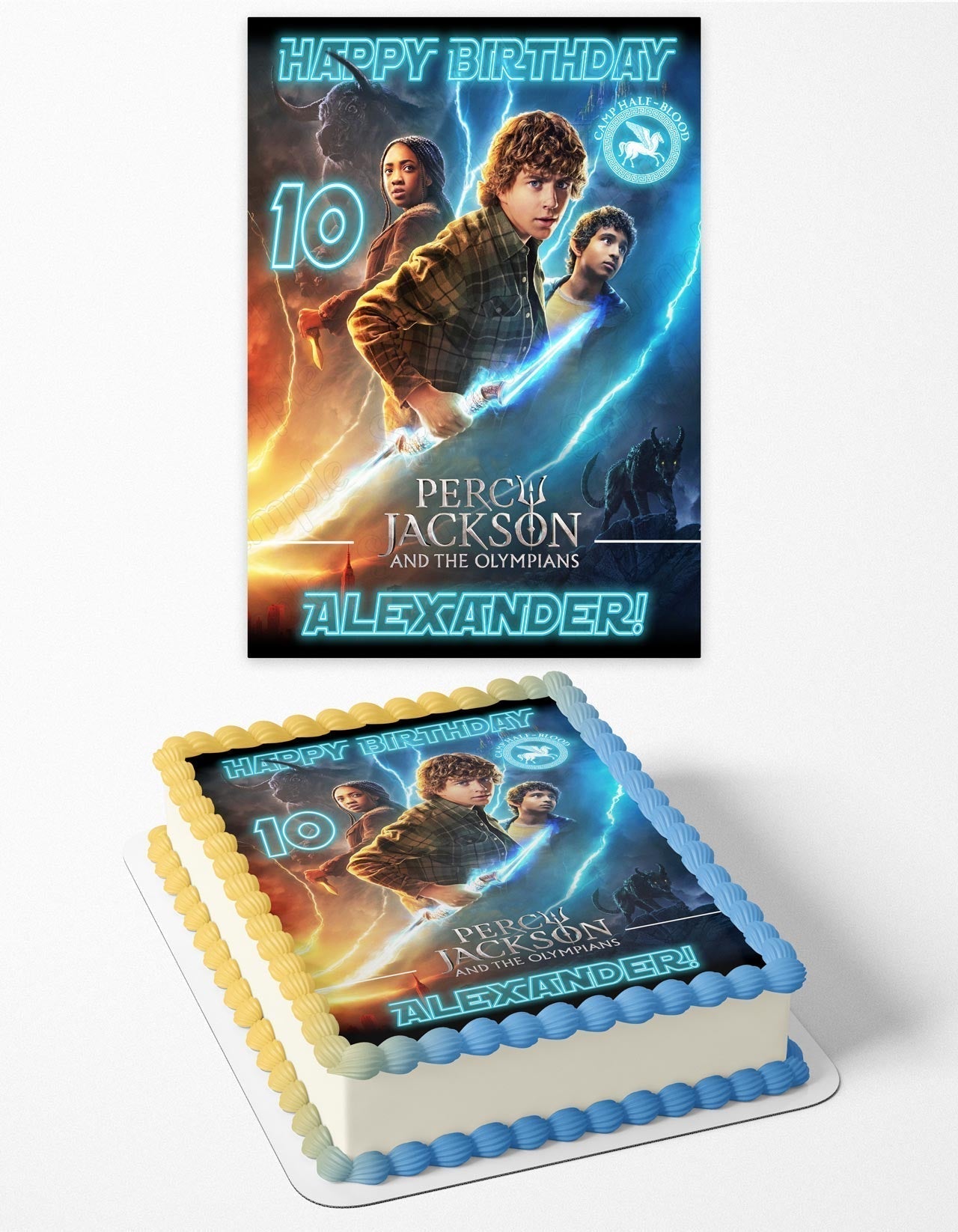Percy Jackson and the Olympians Themed Edible Cake Topper