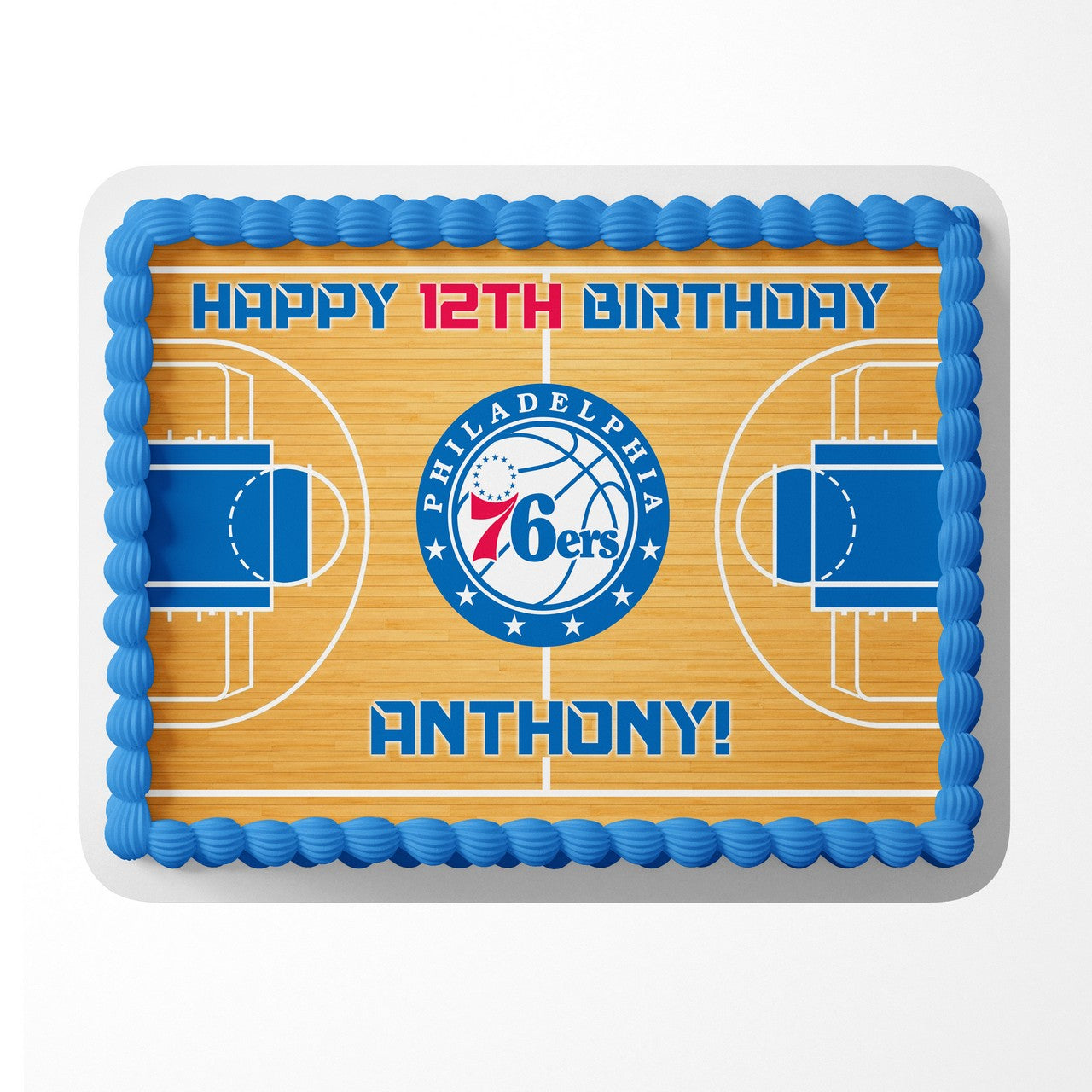 Philadelphia 76ers Basketball Edible Cake Image - Edible Cake Topper Birthday Cake Decoration