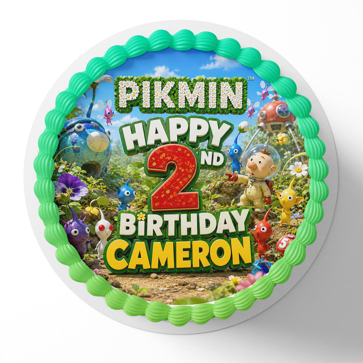 Pikmin Kids Plants Fun Edible Cake Topper | Birthday Cake Decoration | Photo Cake Image