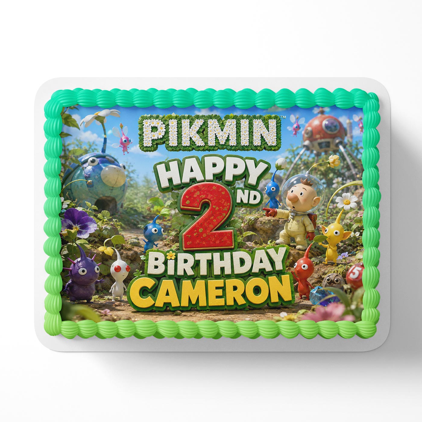 Pikmin Kids Plants Fun Edible Cake Topper | Birthday Cake Decoration | Photo Cake Image