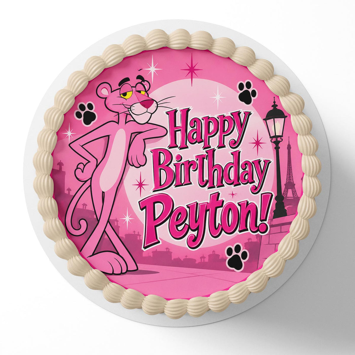 The Pink Panther Show Edible Cake Topper | Birthday Cake Decoration | Photo Cake Image | Custom Edible Cake Topper
