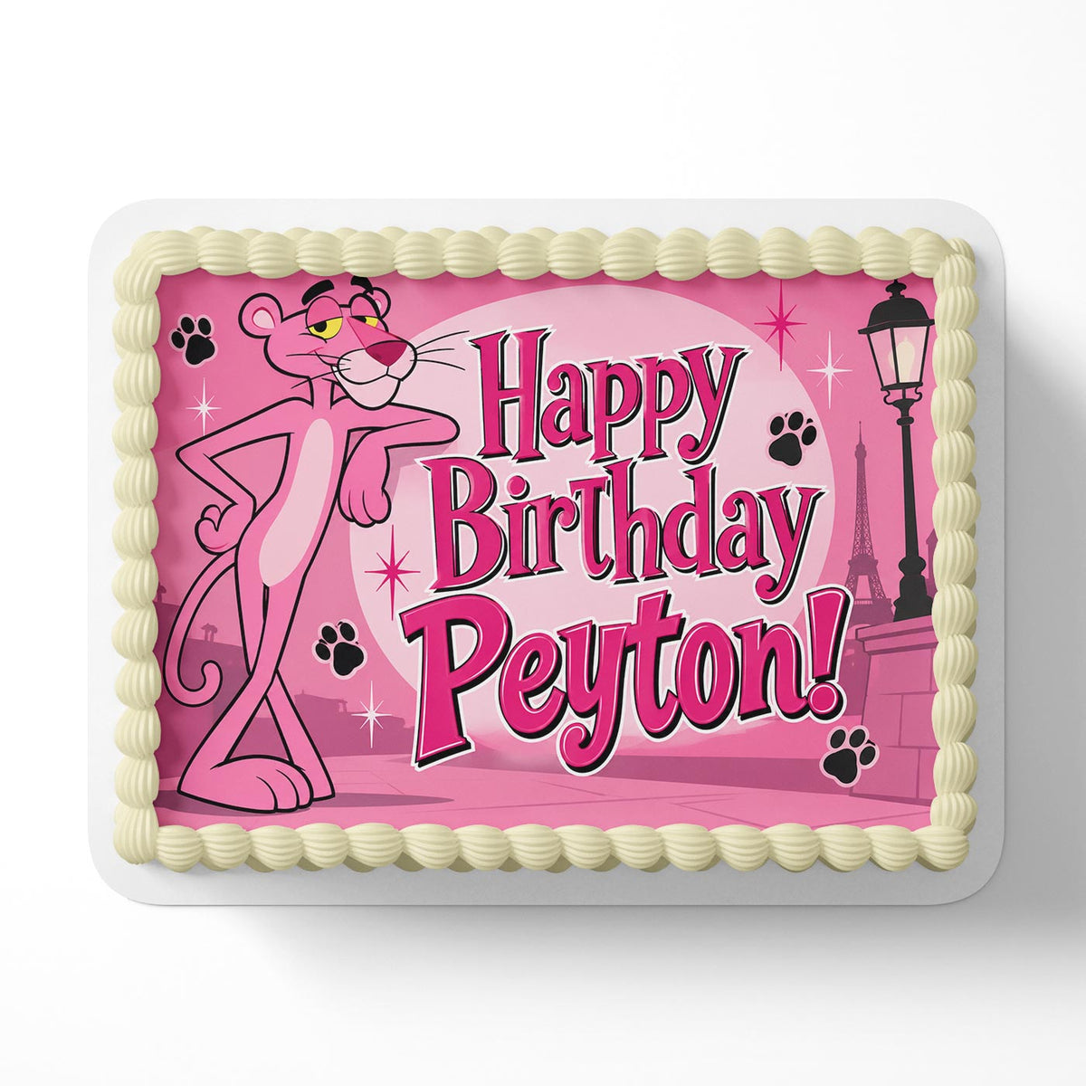 The Pink Panther Show Edible Cake Topper | Birthday Cake Decoration | Photo Cake Image | Custom Edible Cake Topper