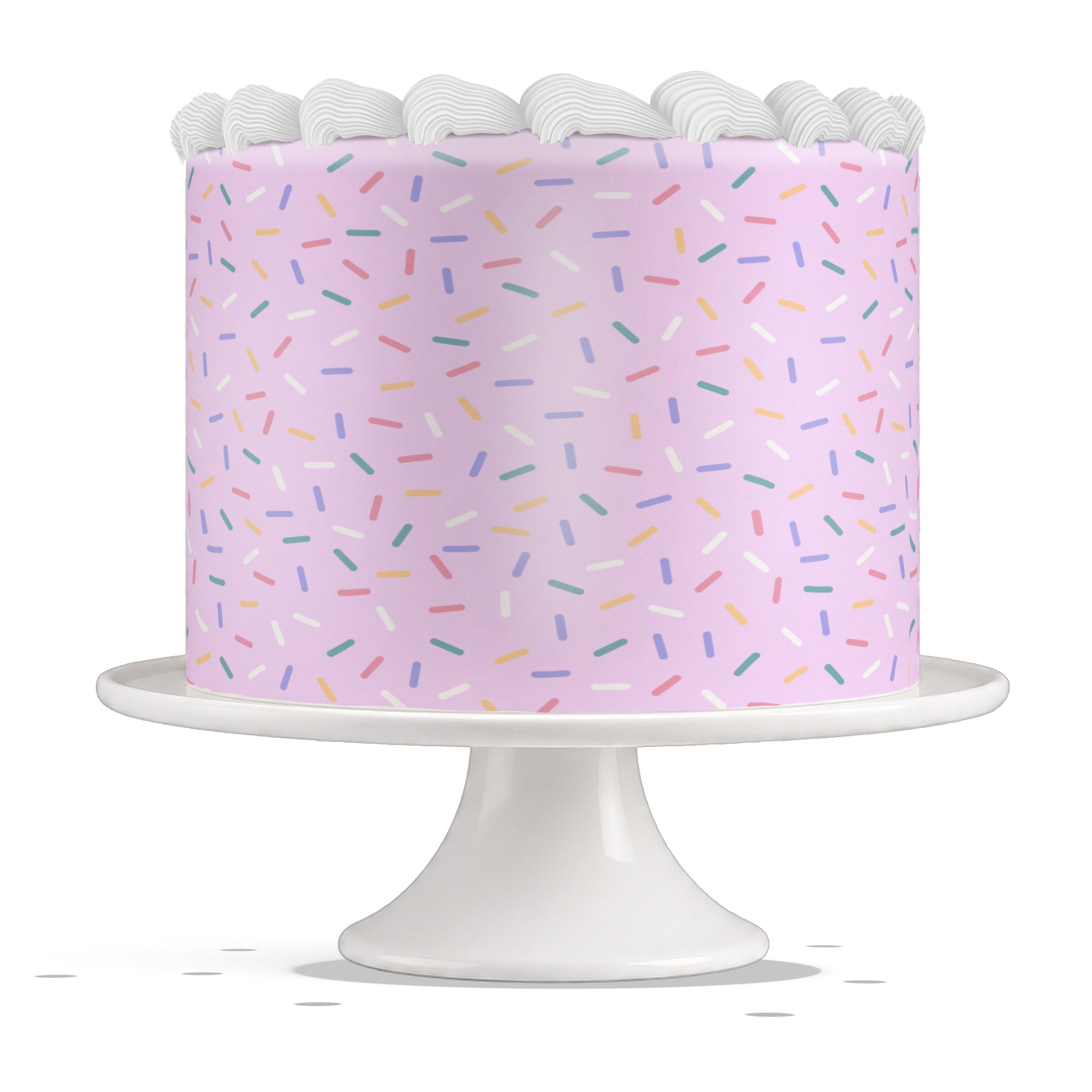 Pink Confetti Sprinkles Edible Cake Wrap Strip – Icing Sheet Cake - Edible Cake Topper | Icing Sheet | Birthday Cake Decoration