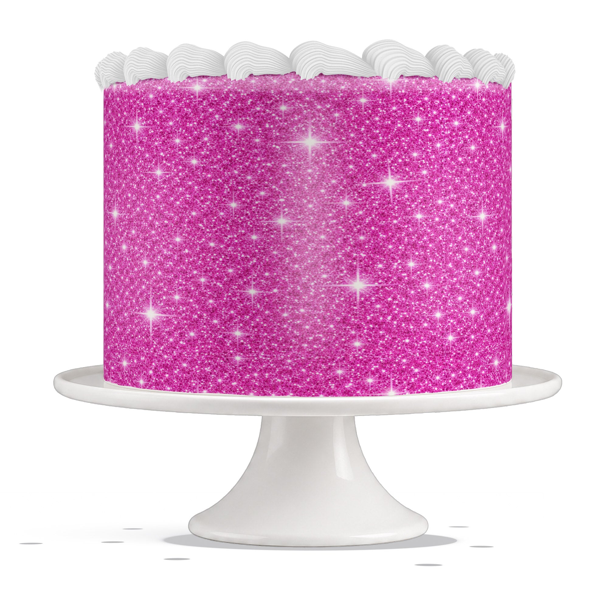 Pink Glitter Shine Edible Cake Wrap Strip – Icing Sheet Cake Side - Edible Cake Topper | Icing Sheet | Birthday Cake Decoration