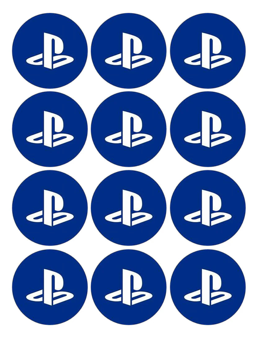 Playstation Edible Cupcake Toppers Icing Sheet or Wafer Paper
