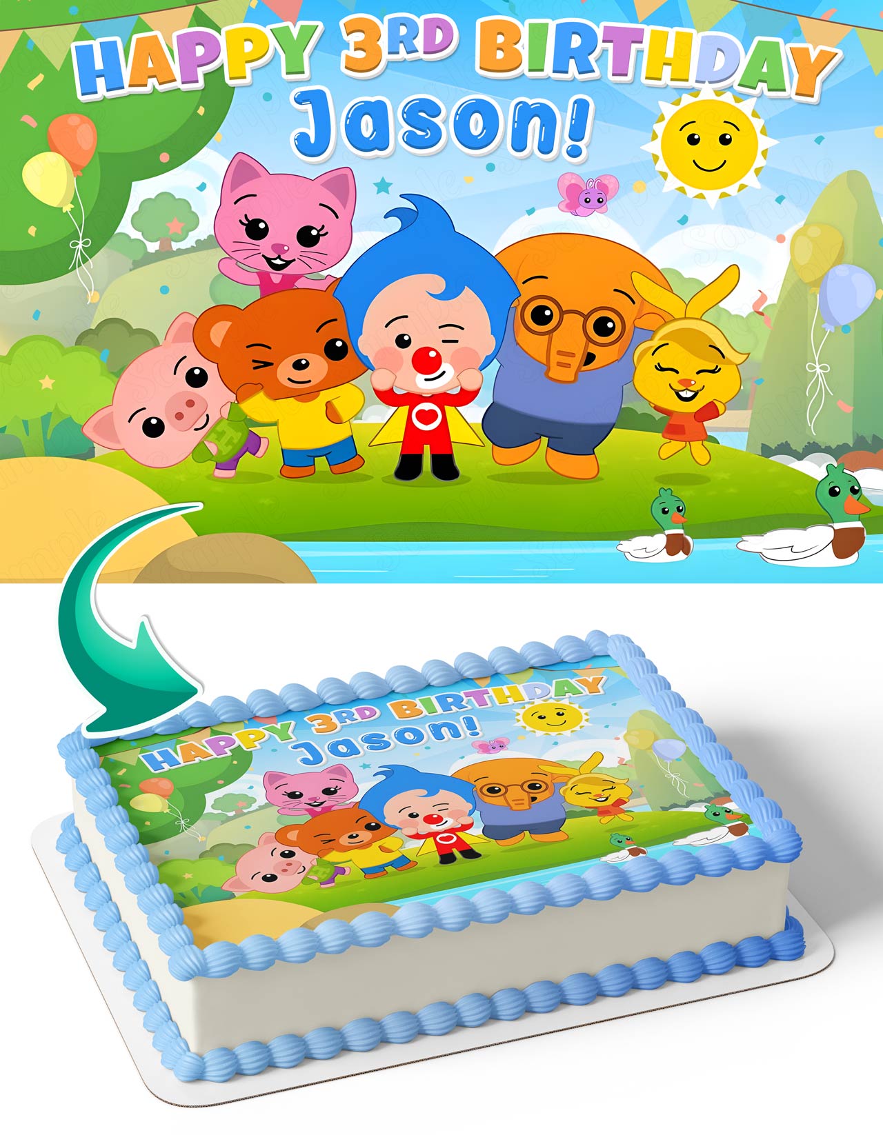 Plim Plim Wichiwichi Wichiwi Tuni Edible Cake Topper