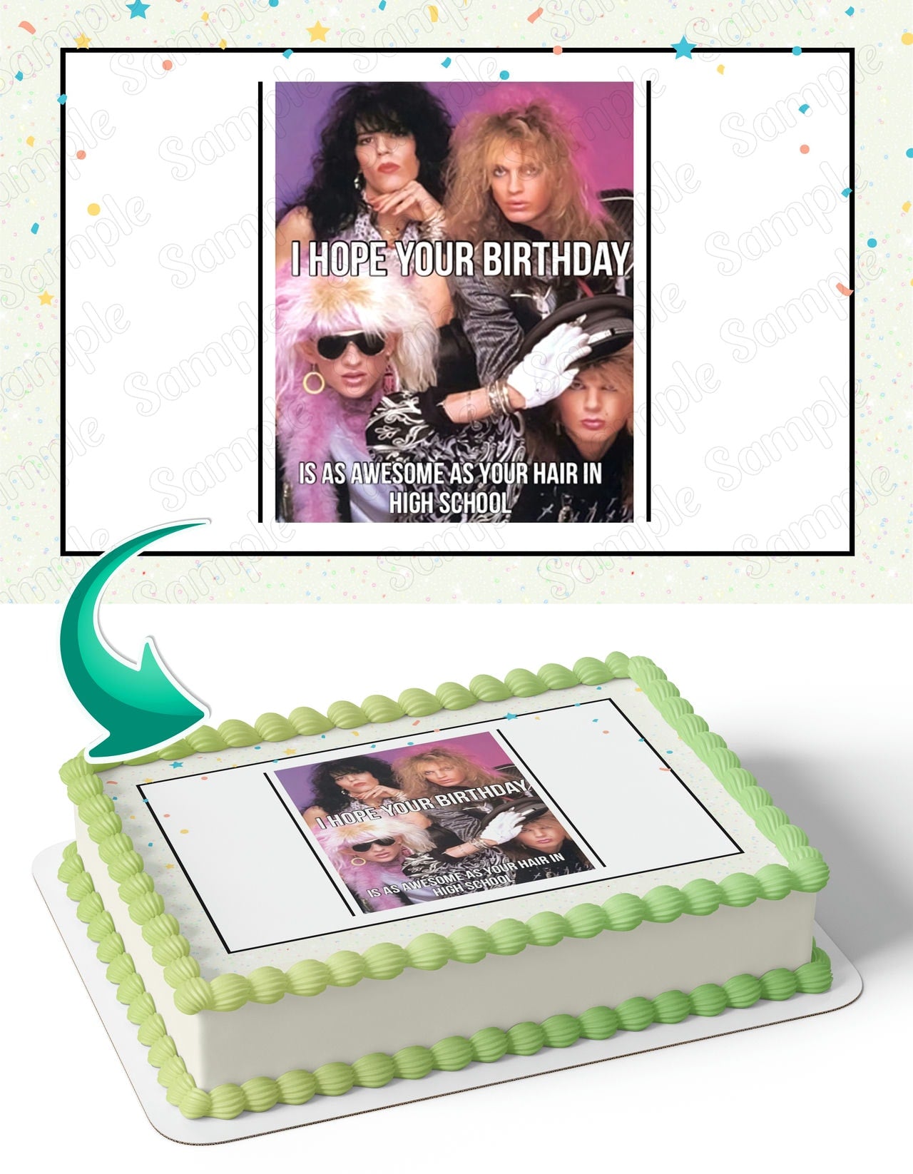 Poison Band Meme Edible Cake Topper