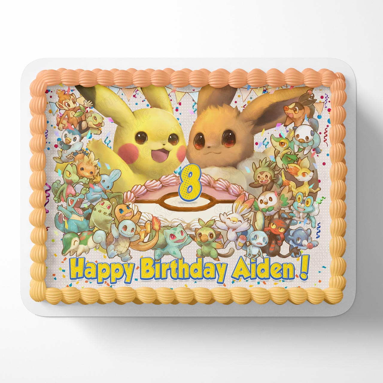 Pokekids Pikachu Eve Pokeball Ash Edible Cake Topper