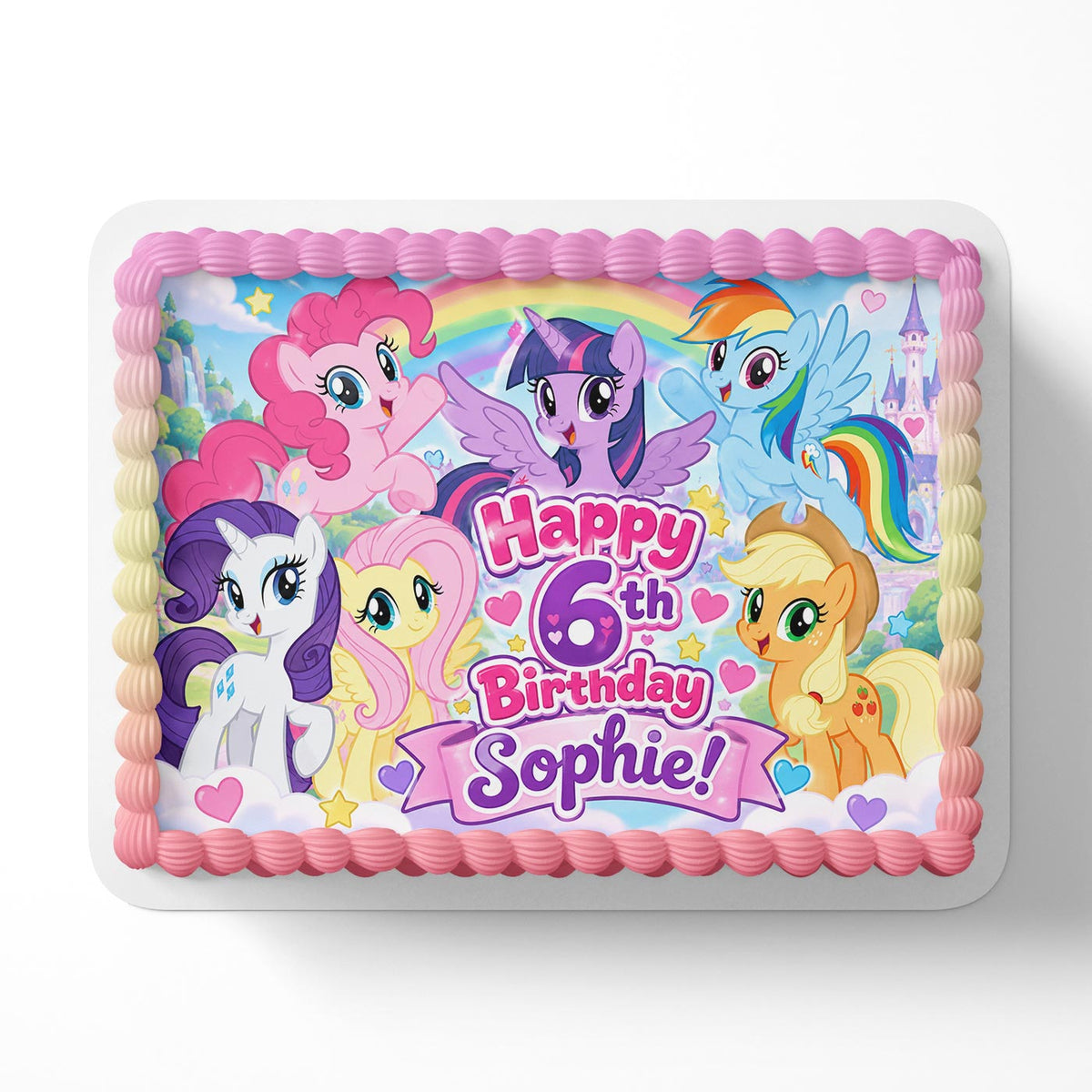 My Little Cute Pony Edible Cake Topper | Birthday Cake Decoration | Photo Cake Image