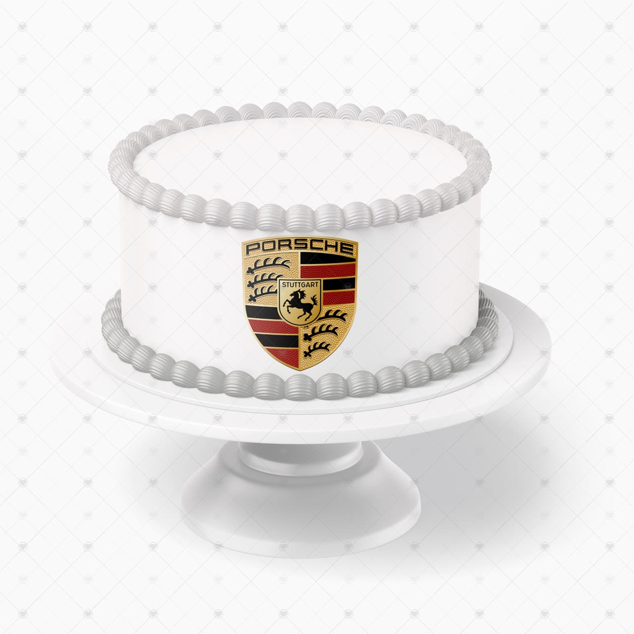 Porsche Logo Edible Cake Wrap Strip – Icing Sheet Cake Side Decor - Personalized Edible Cake Topper | Custom Icing Sheet | Birthday Cake Decoration