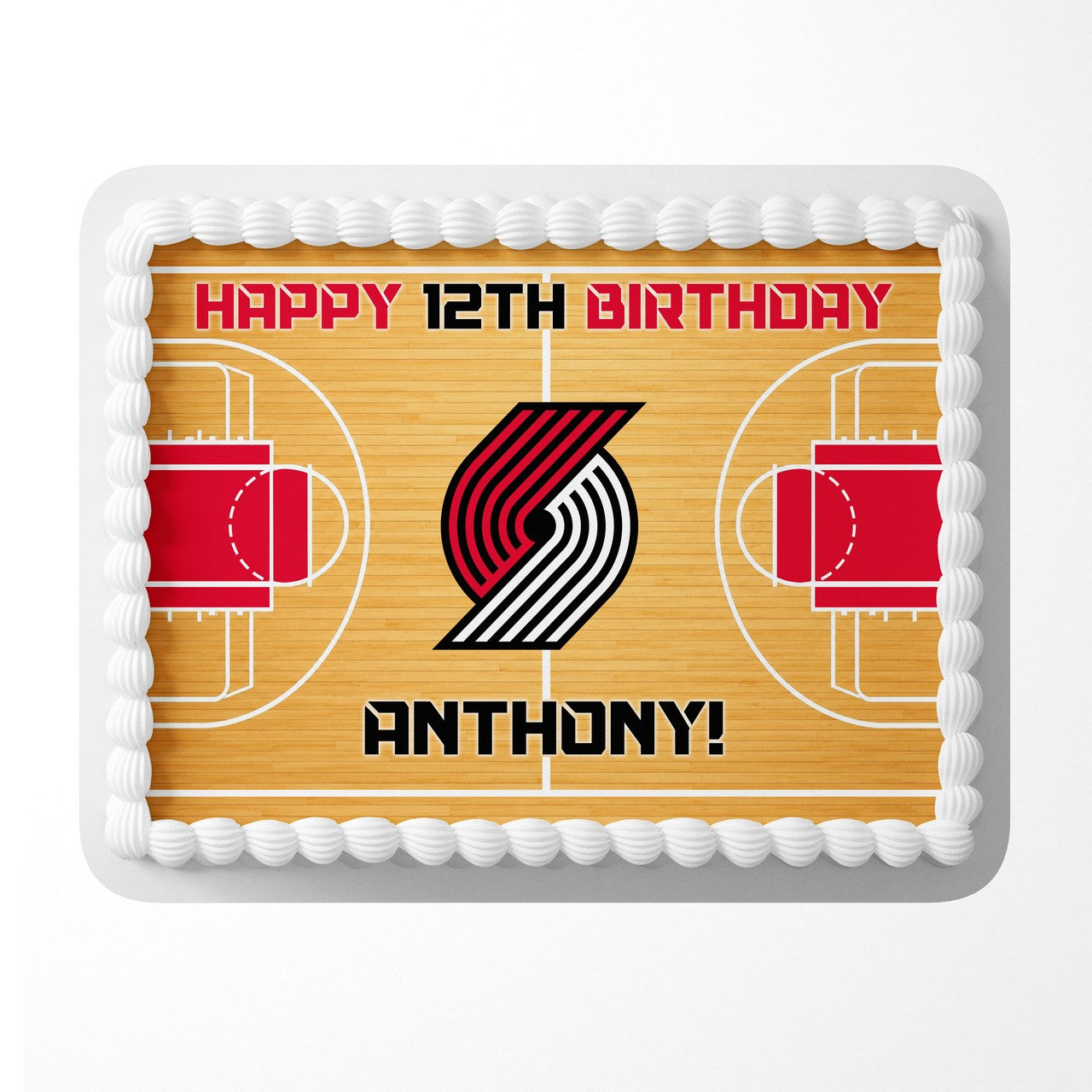 Portland Trail Blazers Basketball Edible Cake Image - Edible Cake Topper Birthday Cake Decoration