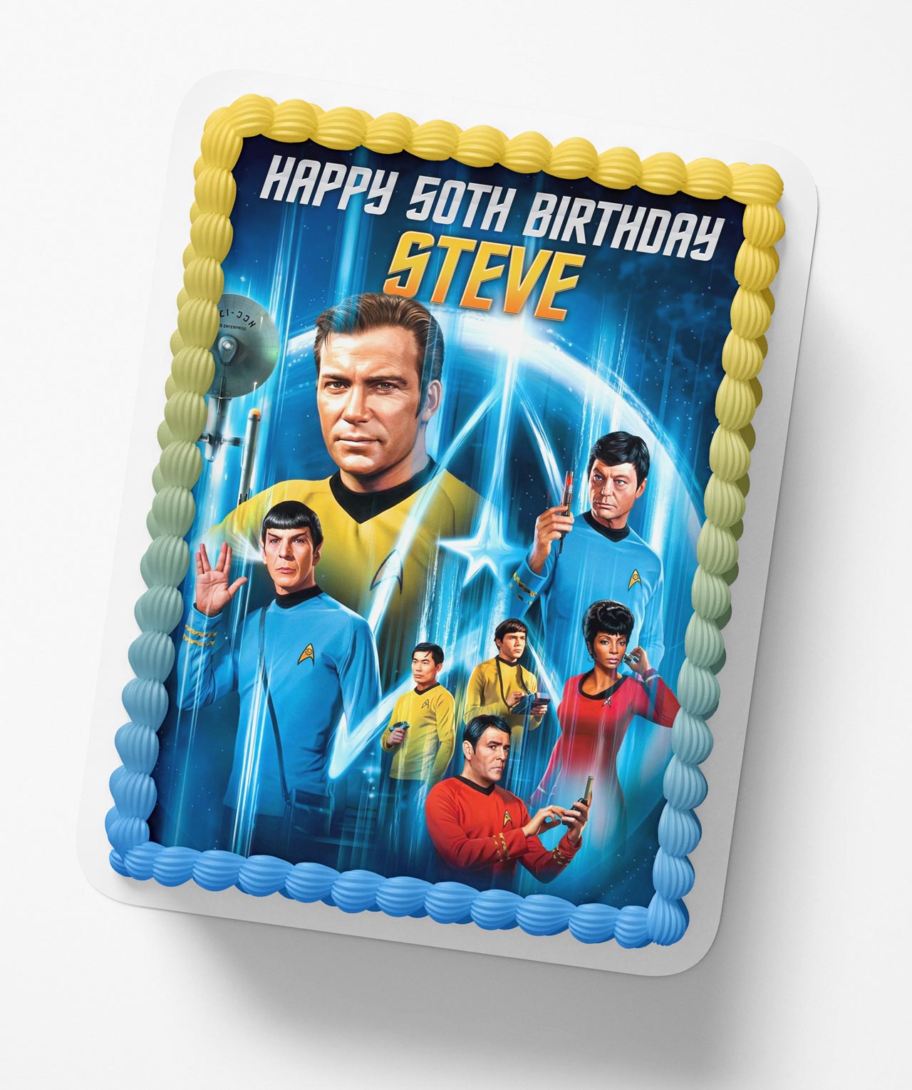 Star Trek Classic – Icing Sheet - Personalized Edible Cake Topper | Custom Icing Sheet | Birthday Cake Decoration | Photo Cake Image