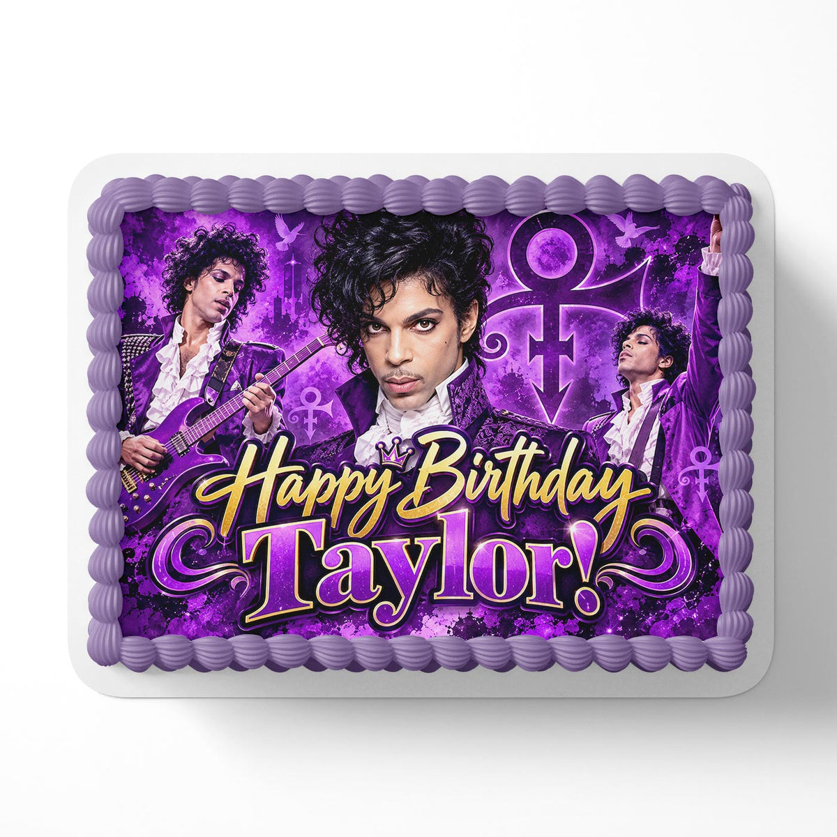 Music Artists Prince Edible Cake Topper | Birthday Cake Decoration | Photo Cake Image | Custom Edible Cake Topper