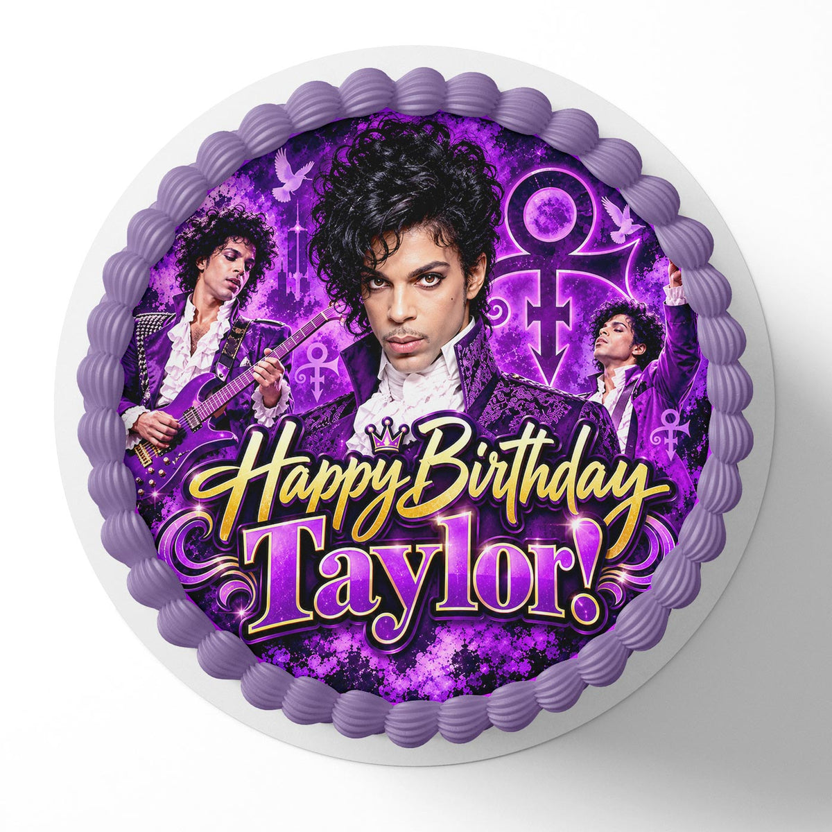 Music Artists Prince Edible Cake Topper | Birthday Cake Decoration | Photo Cake Image | Custom Edible Cake Topper