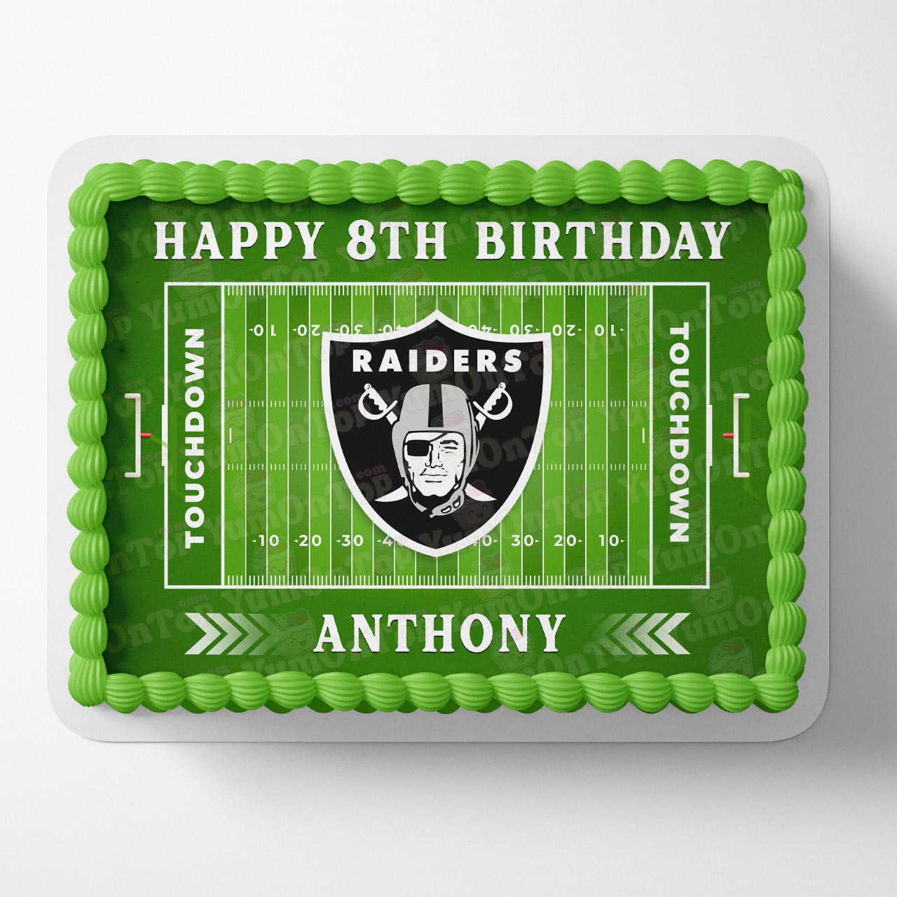 Raiders Football American Fans Edible Cake Topper