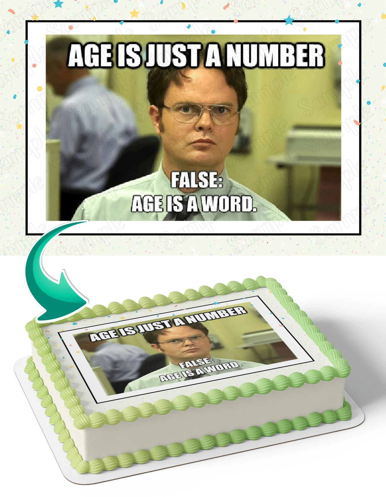Rainn Wilson The Office Meme M2 Edible Cake Topper