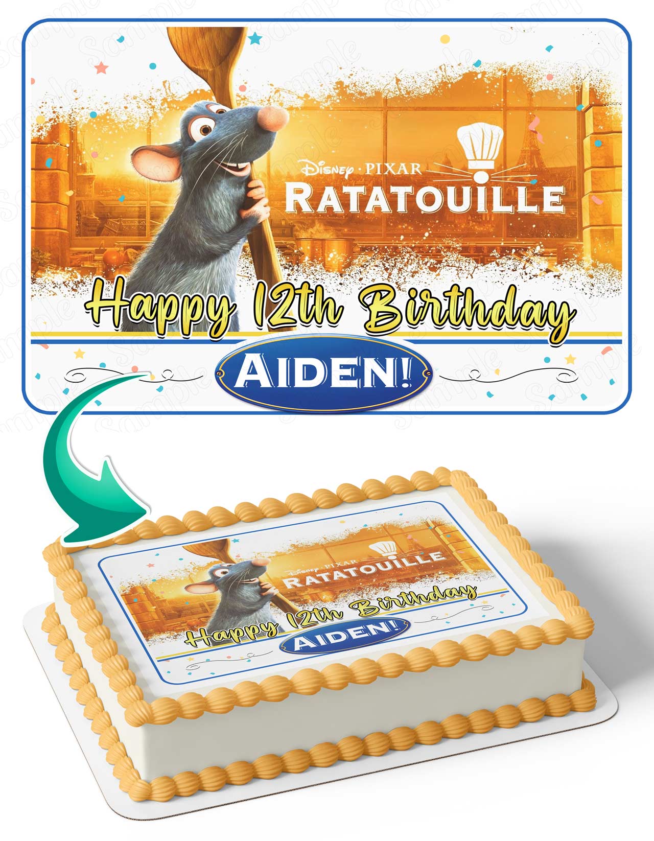 Ratatouille Edible Cake Topper
