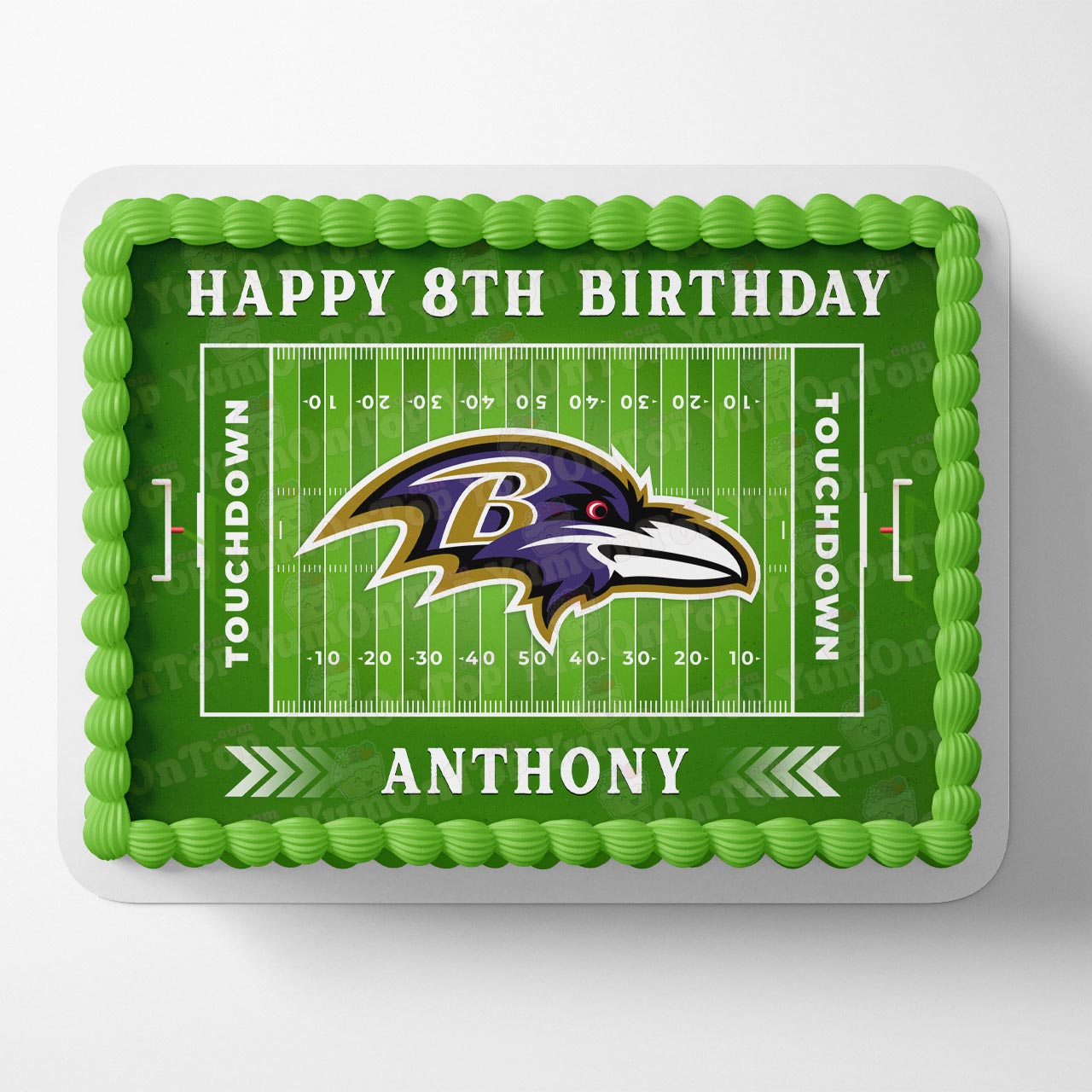 Ravens Football American Fans Edible Cake Topper