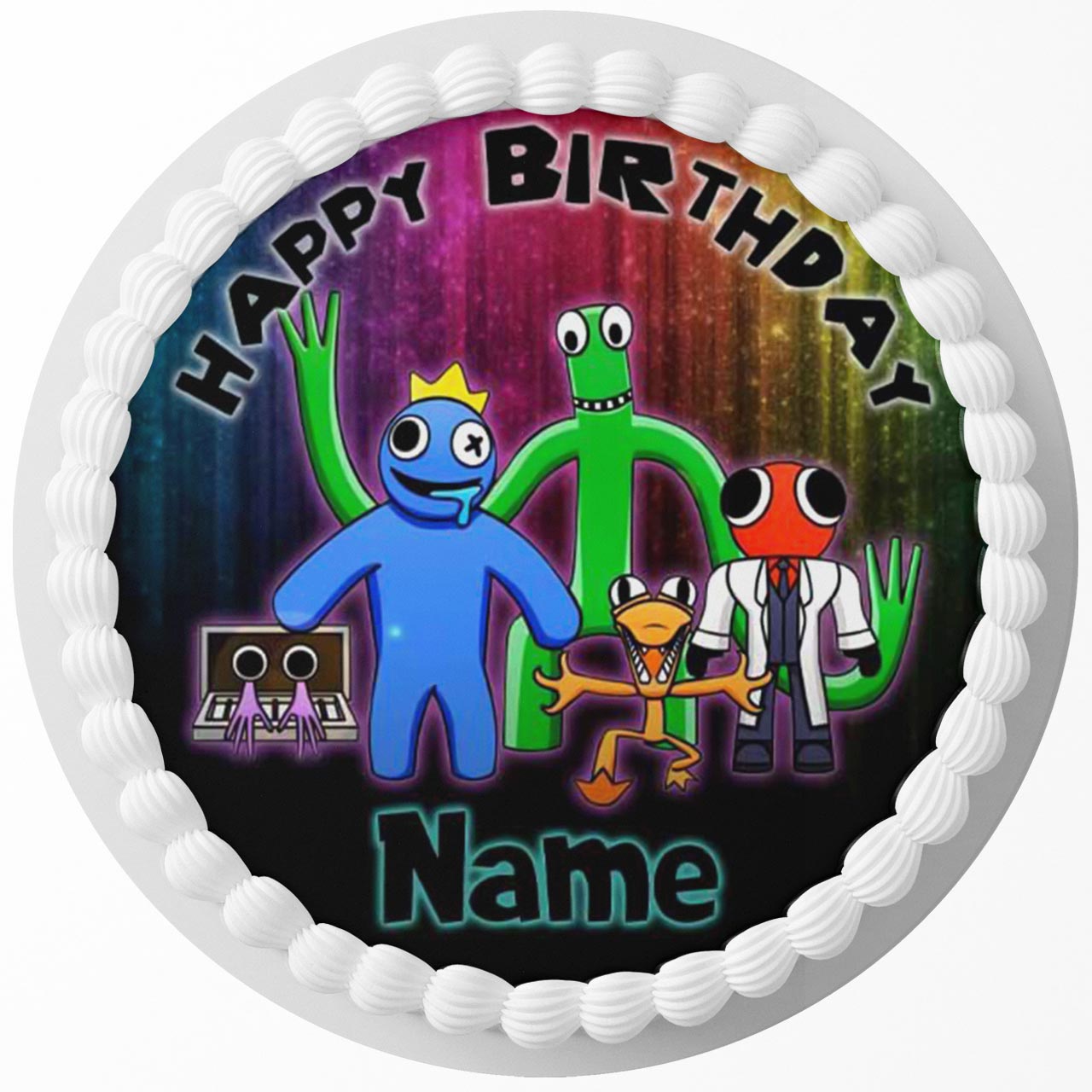 Roblox Rainbow Friends R Round – Icing Sheet Birthday - Personalized Edible Cake Topper | Custom Icing Sheet | Birthday Cake Decoration