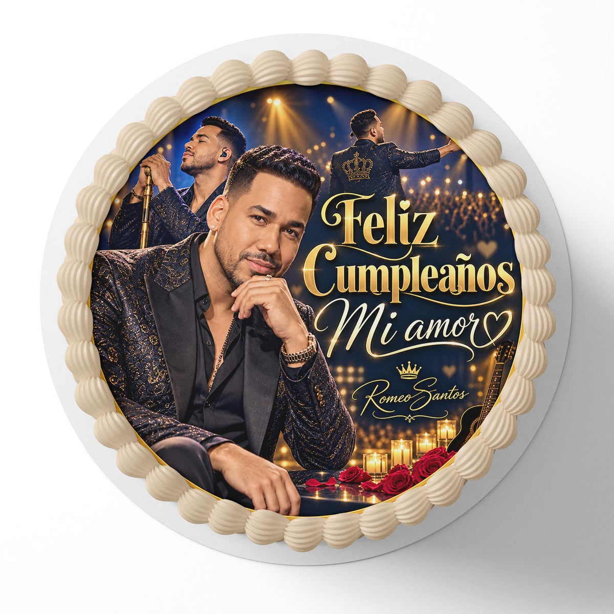 Romeo Santos Edible Cake Topper | Birthday Cake Decoration | Photo Cake Image | Custom Edible Cake Topper