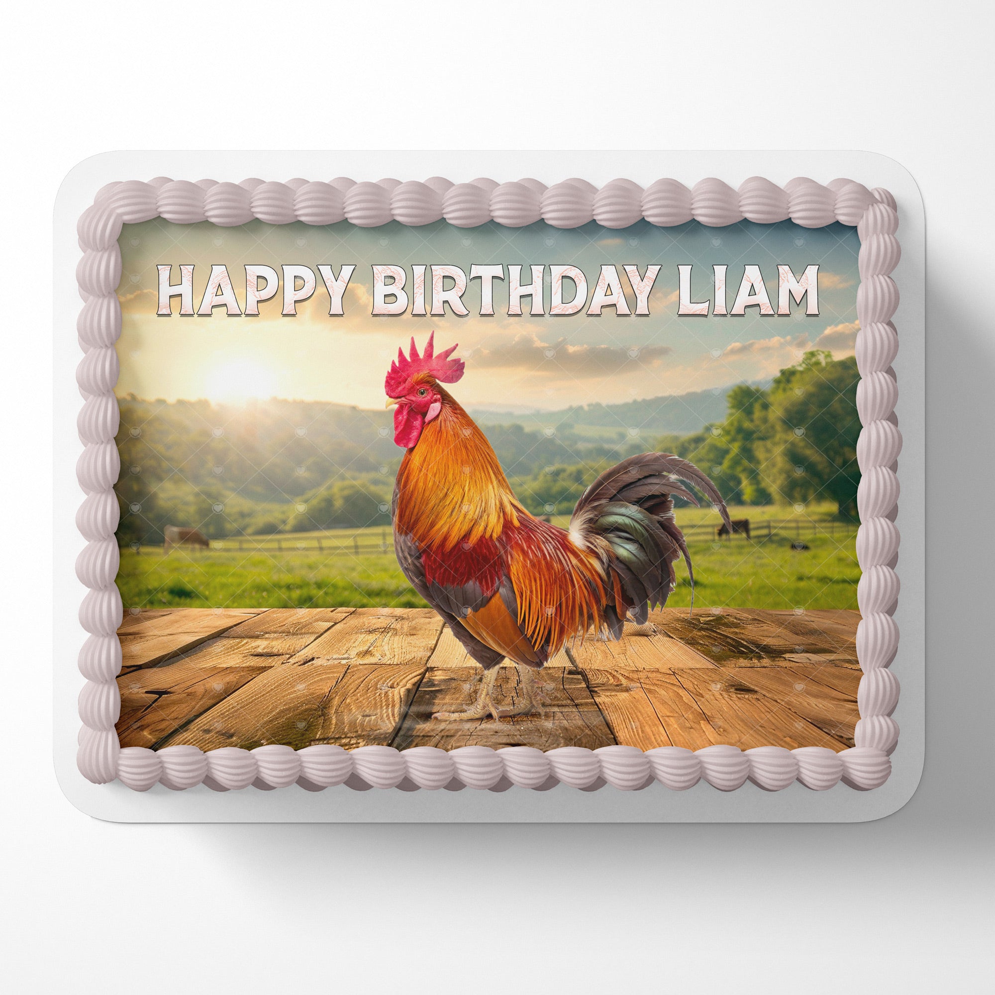 Rooster Gallo Edible Cake Topper