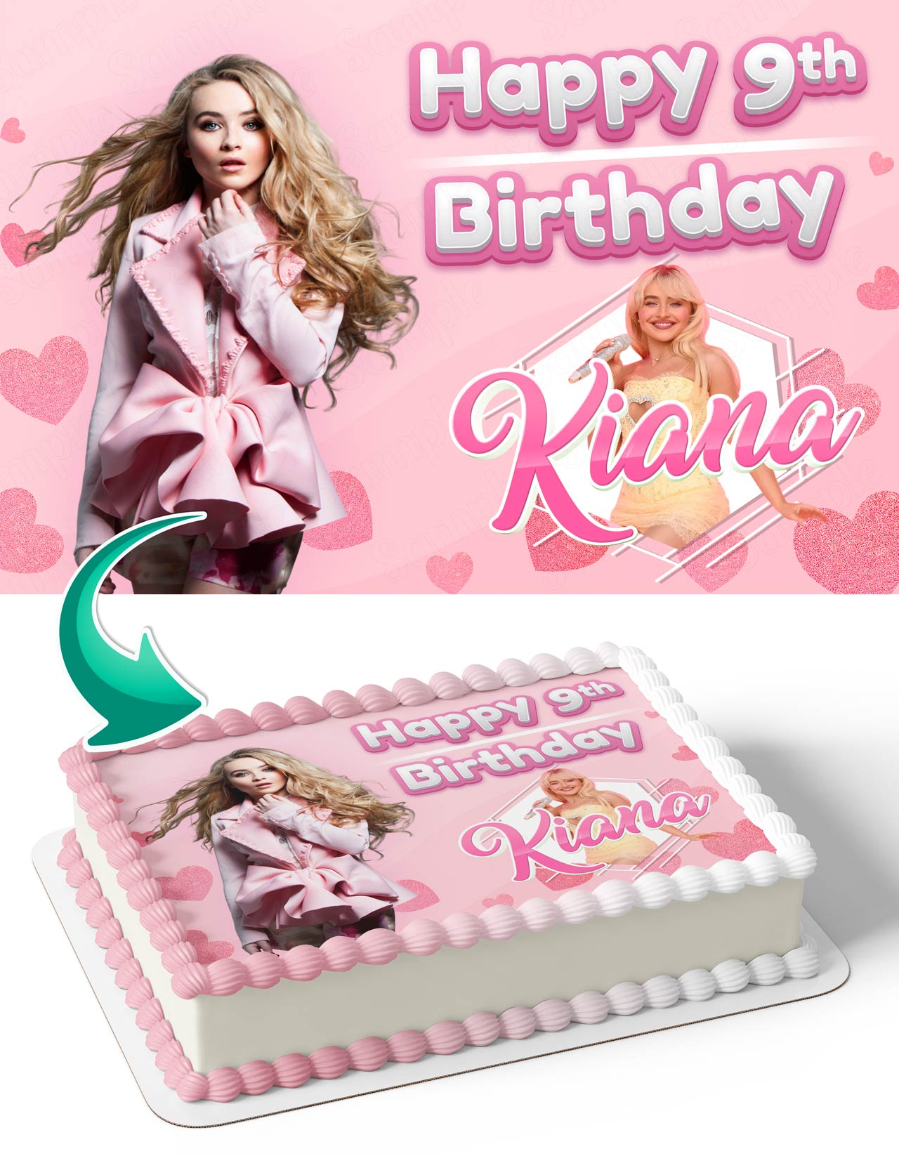 Sabrina Carpenter Edible Cake Topper
