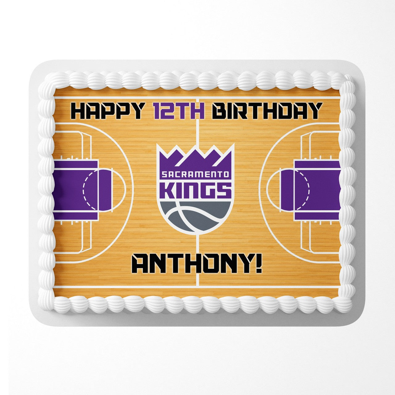 Sacramento Kings Basketball Edible Cake Image - Edible Cake Topper Birthday Cake Decoration