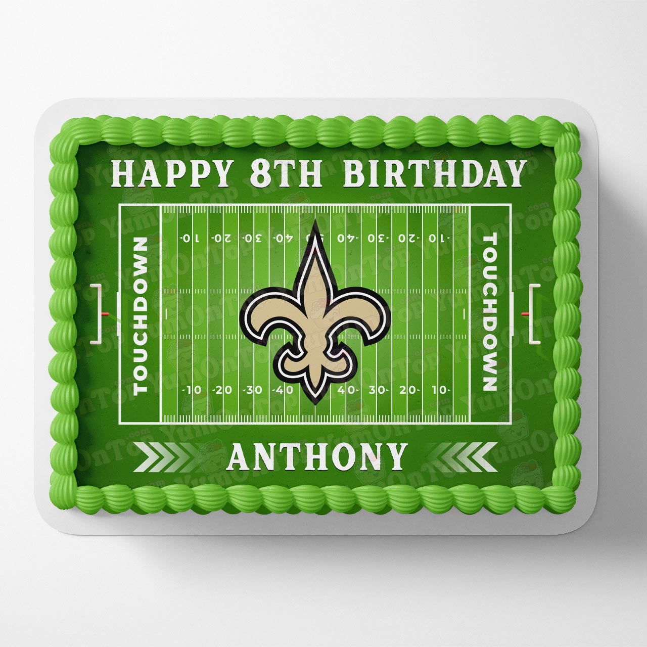 Saints Football American Fans Edible Cake Topper