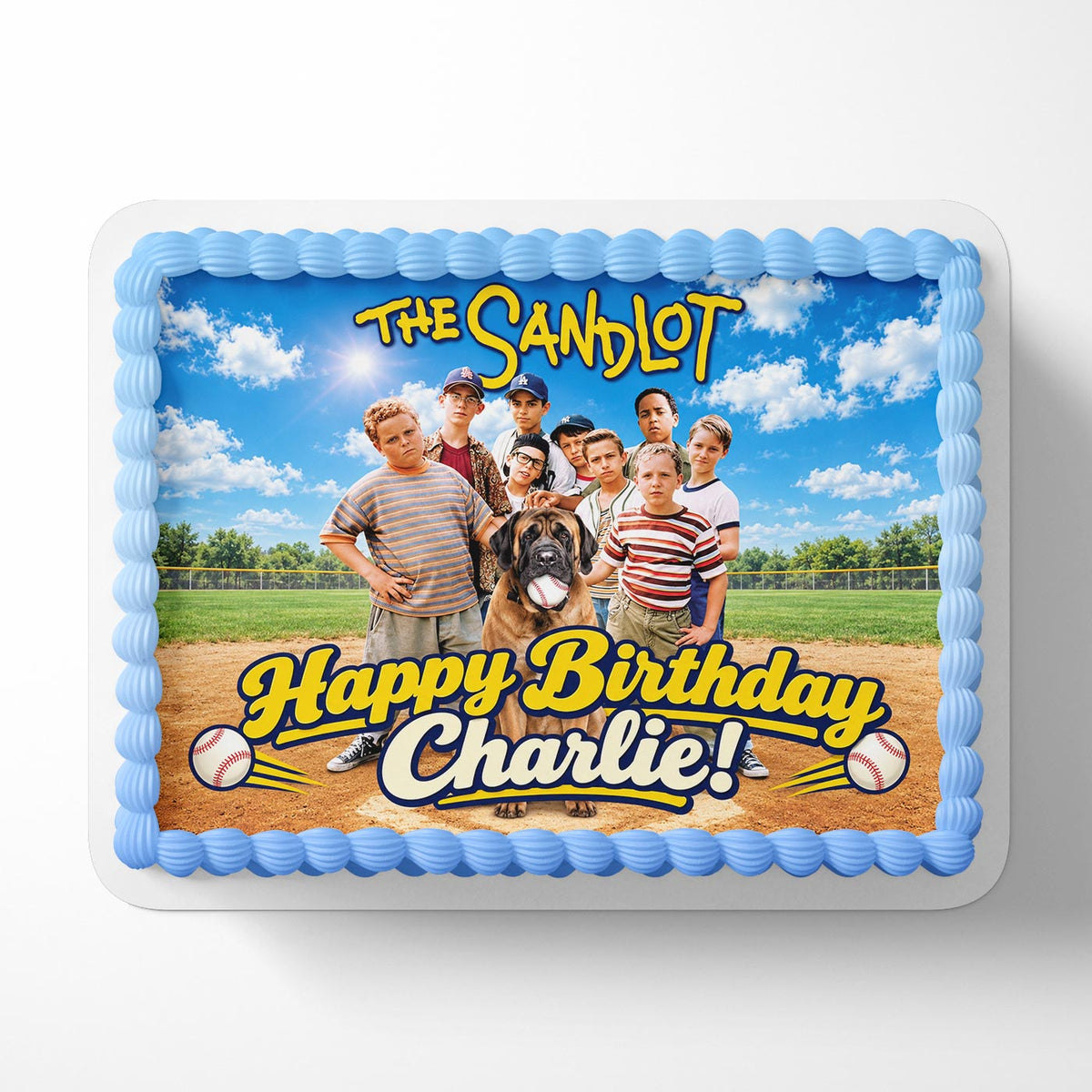 The Sandlot Edible Cake Topper | Birthday Cake Decoration | Photo Cake Image | Custom Edible Cake Topper