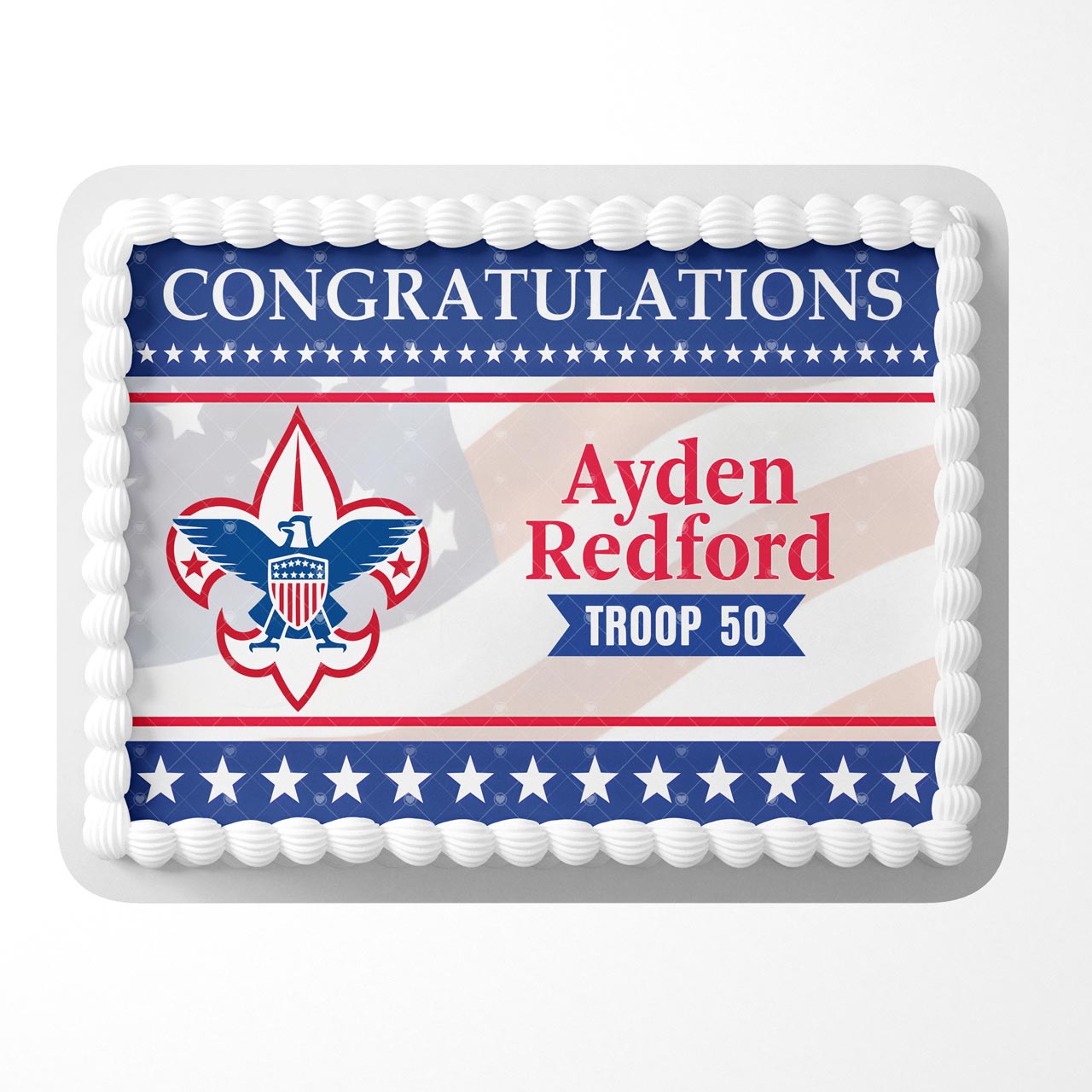 Scouting American BSA Edible Cake Topper
