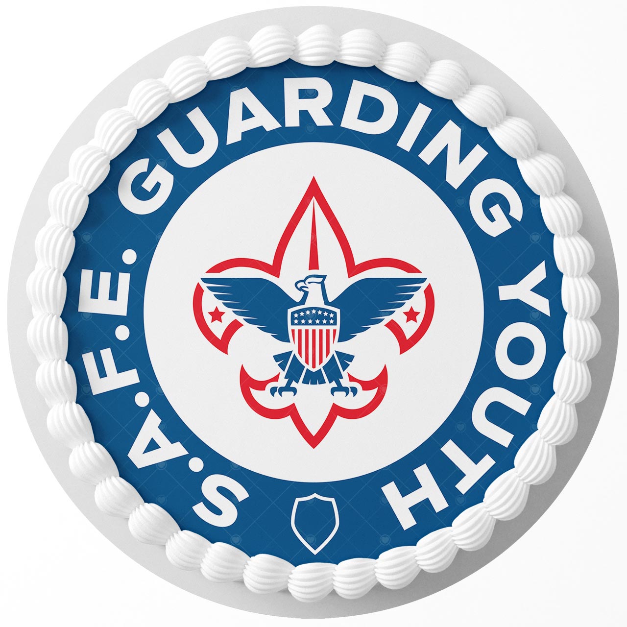 Scouting American SGY Round – Icing Sheet Birthday - Personalized Edible Cake Topper | Custom Icing Sheet | Birthday Cake Decoration