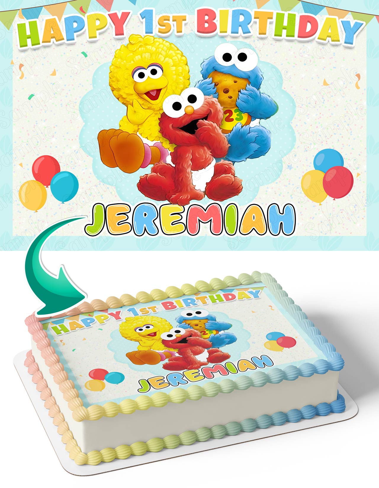 Sesame Street Babies Edible Cake Topper