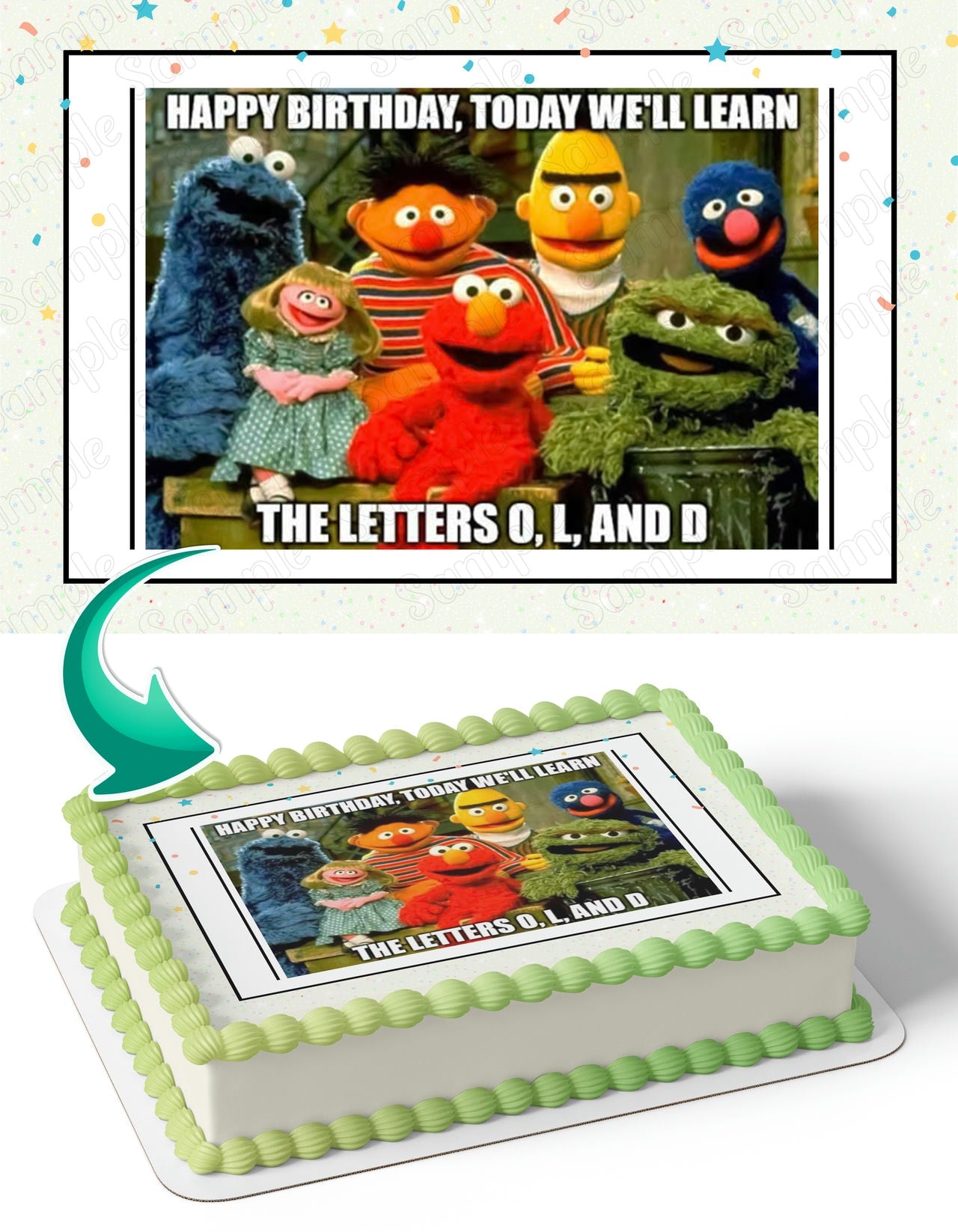 Sesame Street Meme Edible Cake Topper
