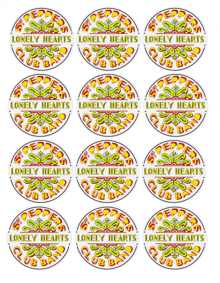 Sgt Peppers Lonely Hearts Club Band Beatles Edible Cupcake Toppers Icing Sheet or Wafer Paper