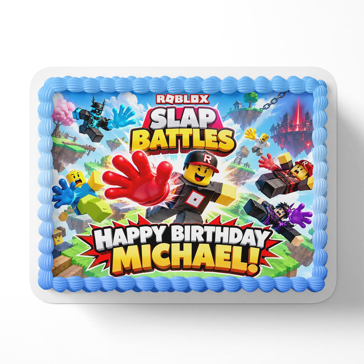 Slap Battles Roblox Edible Cake Topper | Birthday Cake Decoration | Photo Cake Image | Custom Edible Cake Topper