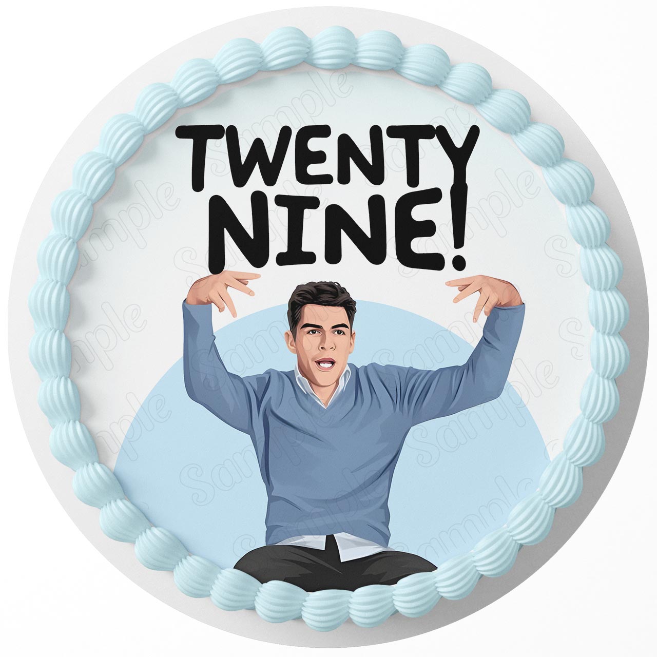 Smicht New Girl 29 Round – Icing Sheet Birthday - Personalized Edible Cake Topper | Custom Icing Sheet | Birthday Cake Decoration