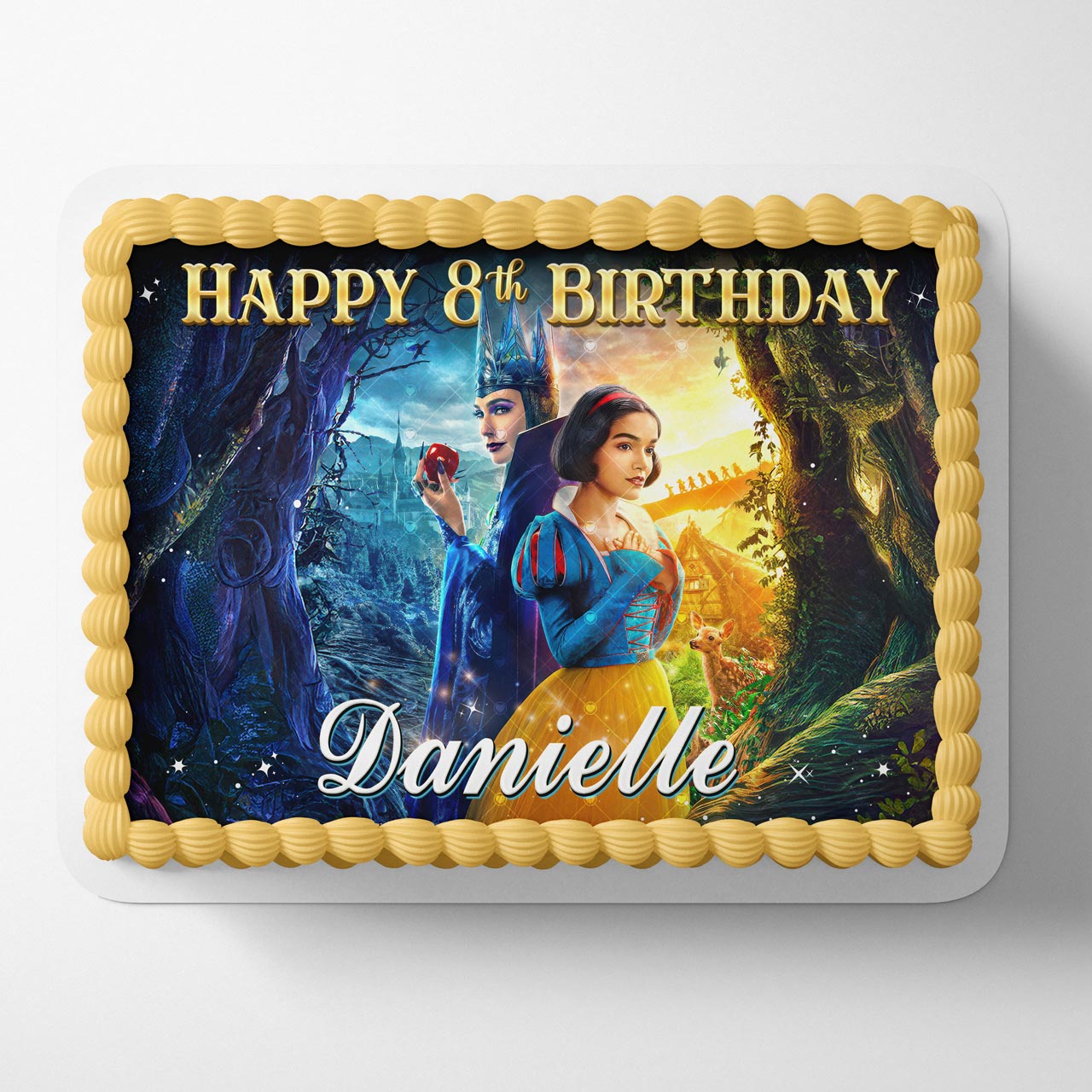 Snow White Movie Themed Edible Cake Topper