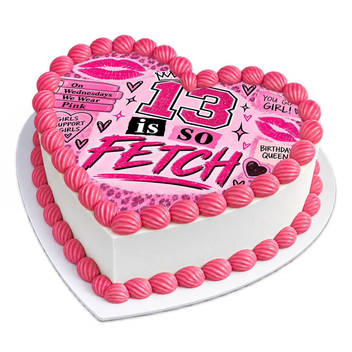 Mean Girls Turning 13 Is So Fetch Birthday Cake Topper – Happy Birthday Edible Cake Image – Personalized Icing Sheet for Cakes